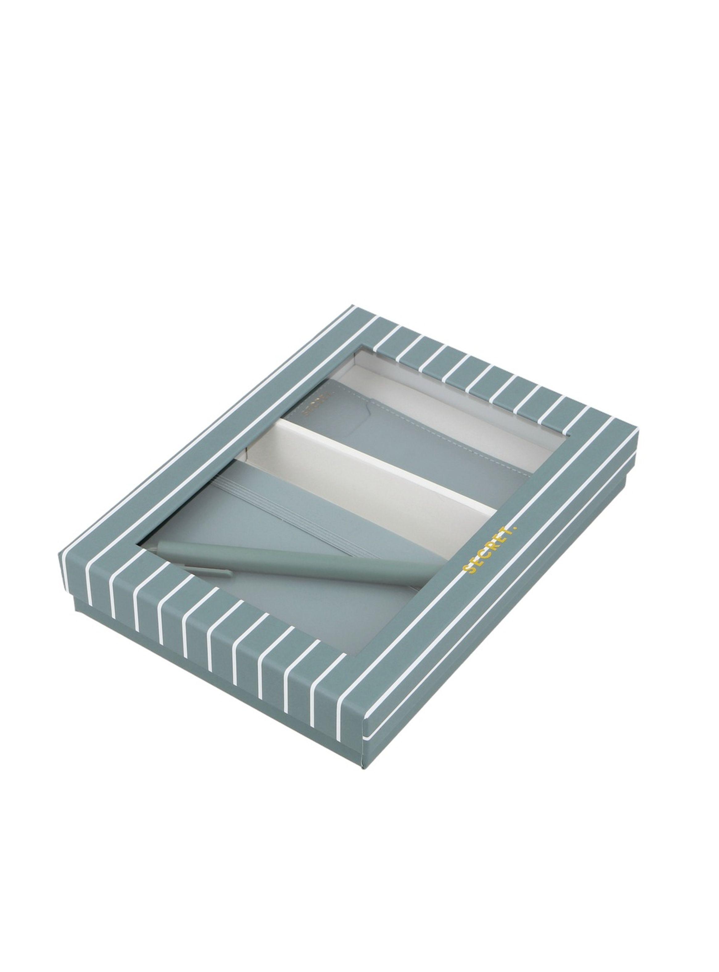 Set Libreta + Separador + Lápiz Secret Sintra SC6 Verde Agua-4