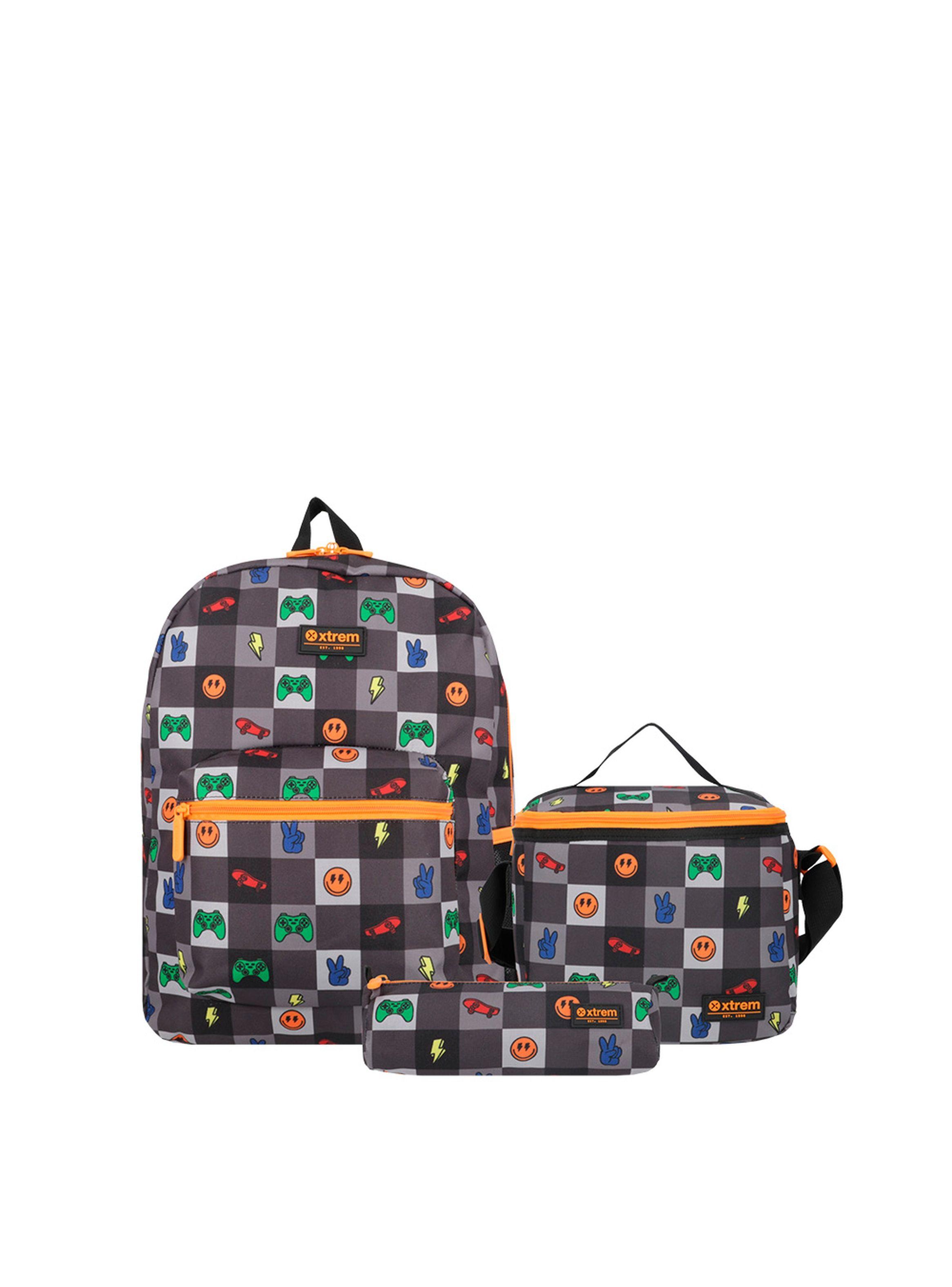 Triple Pack 5XT Mochila Niño Xtrem Gamer Negro-0