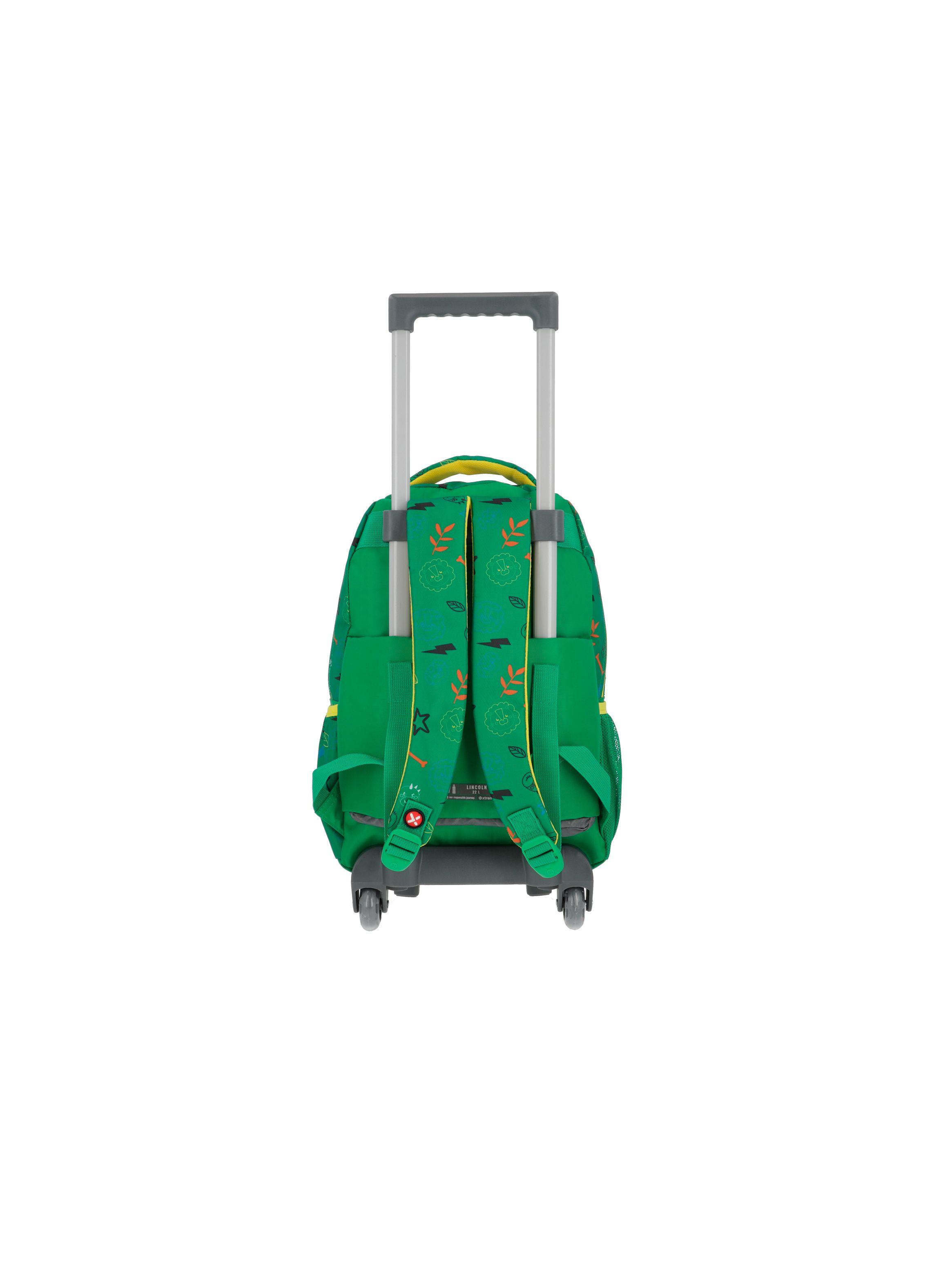 Mochila con ruedas Niño Xtrem Lincoln 4XT Verde-2