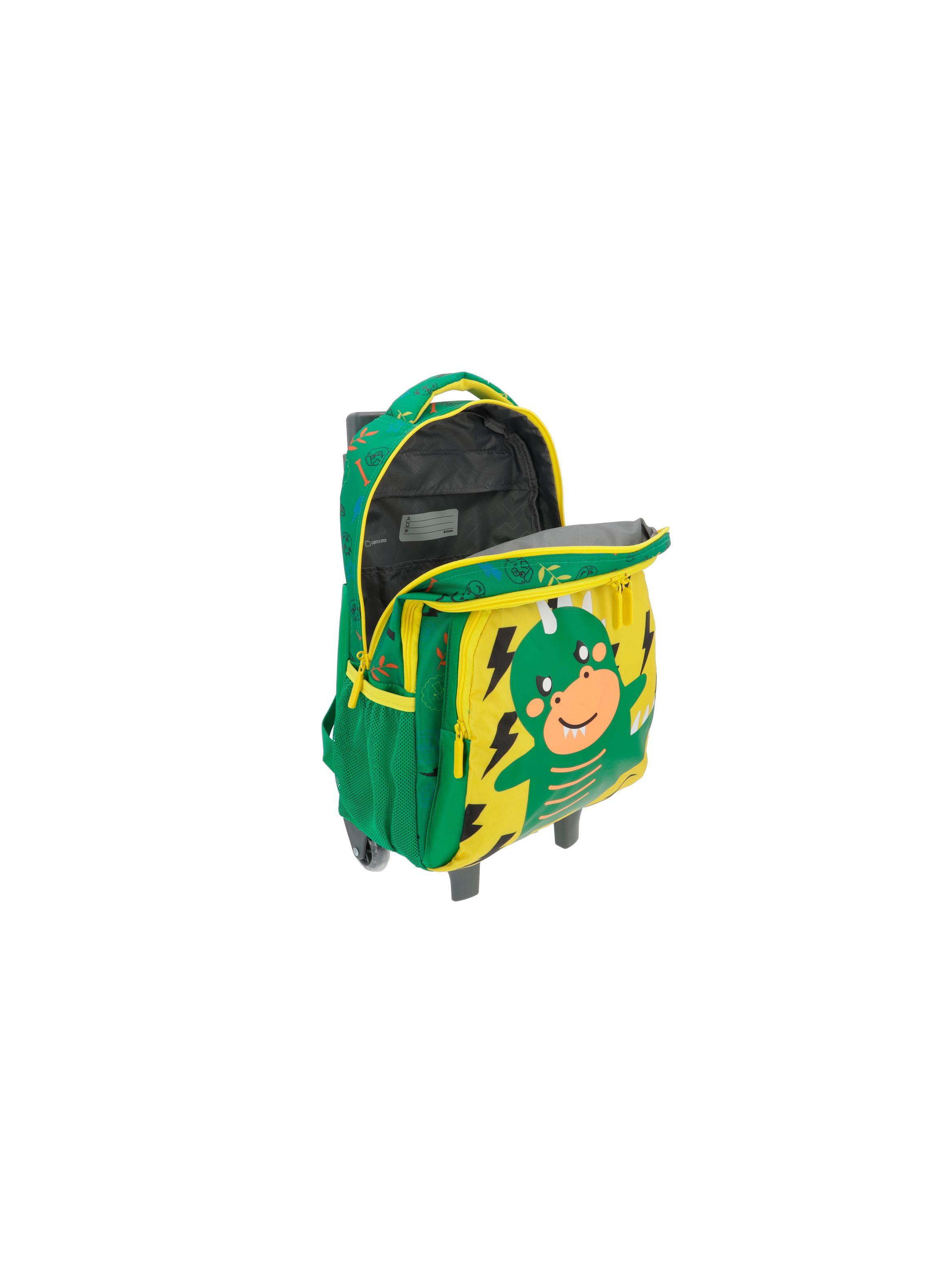 Mochila con ruedas Niño Xtrem Lincoln 4XT Verde-3