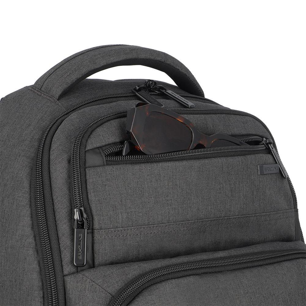 Mochila Notebook Saxoline Banker Gris 17"-10
