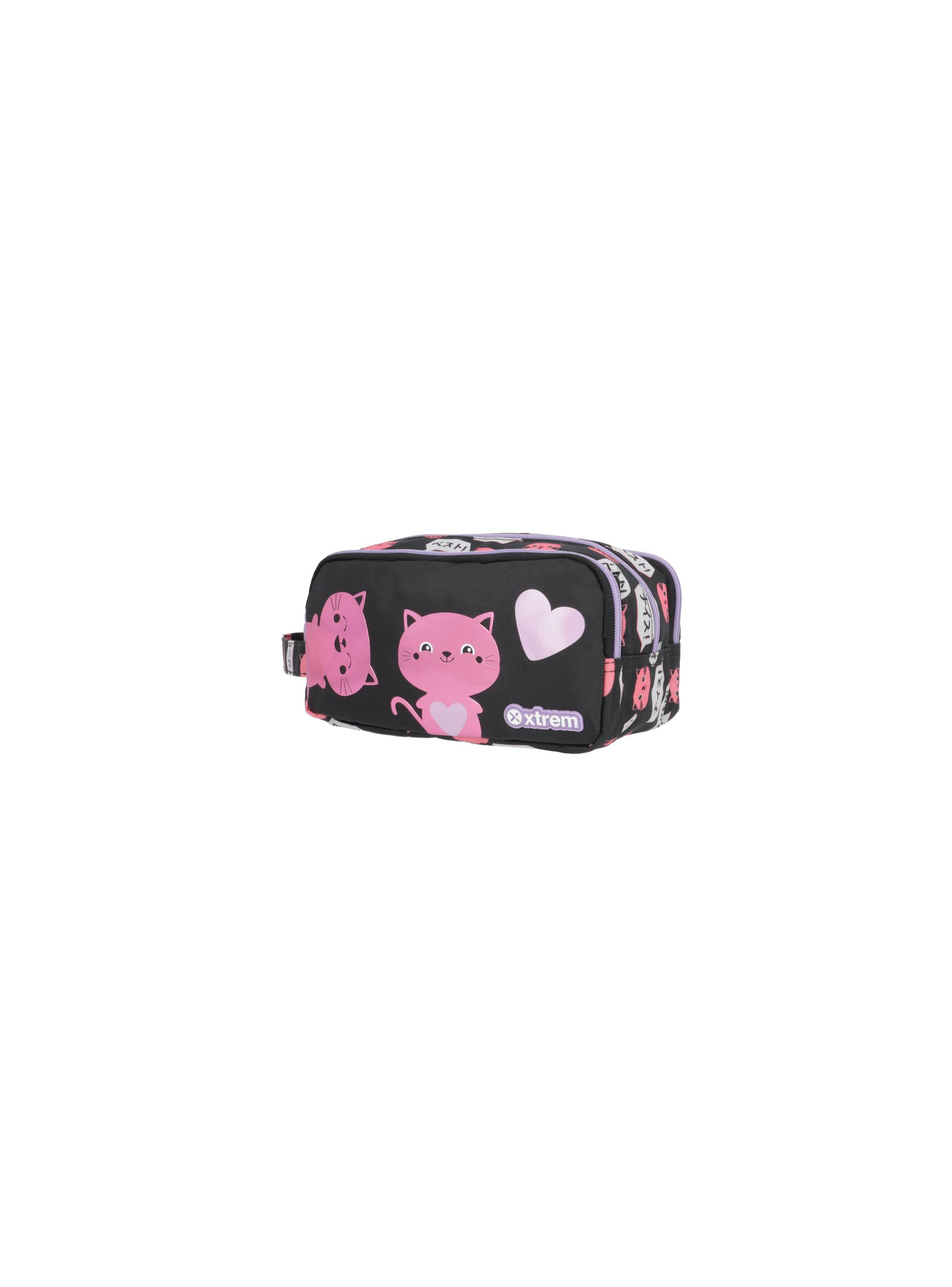 Estuche Xtrem University+ 4XT Gatos Negro-1
