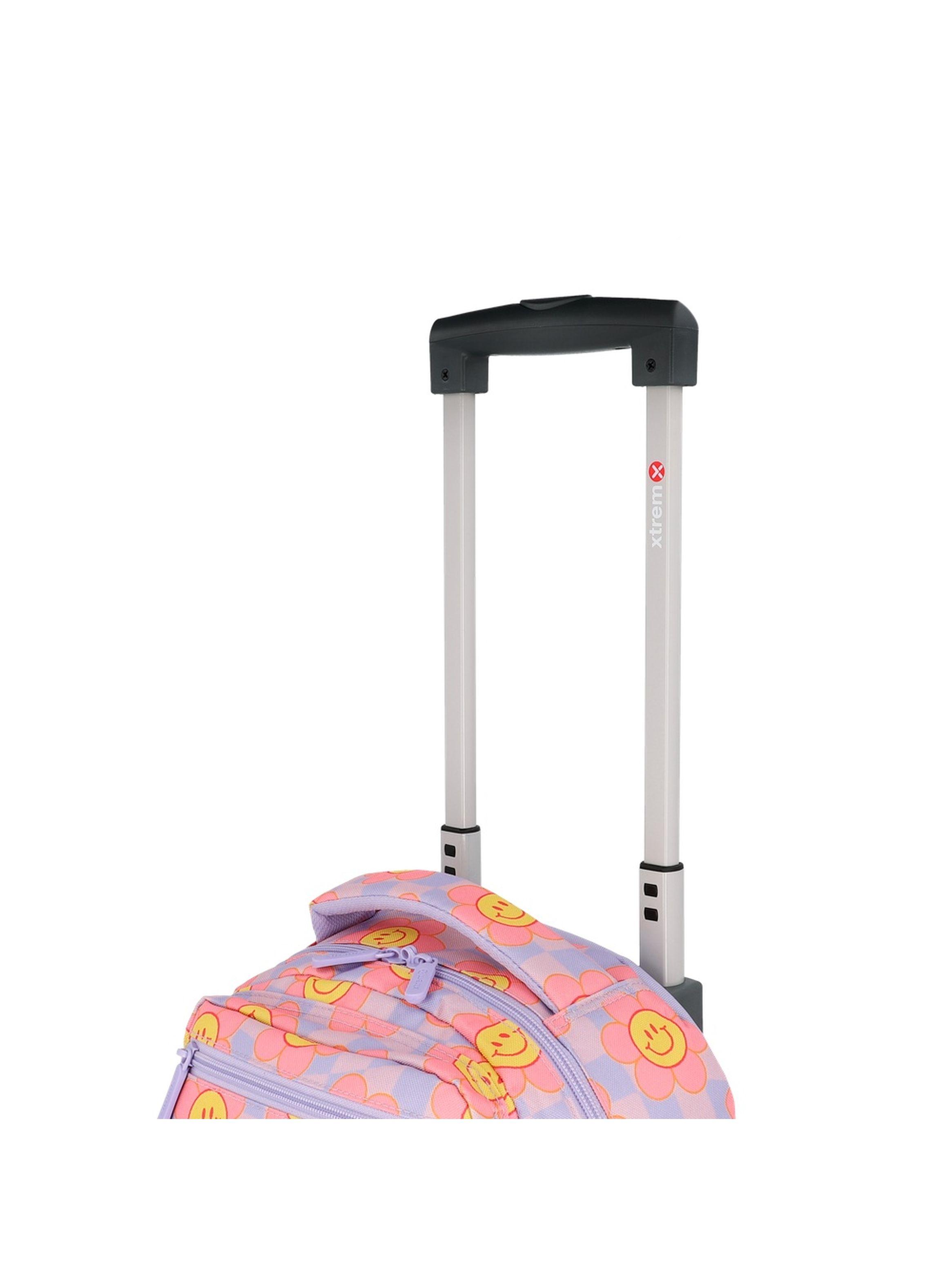 Pack Mochila con ruedas Xtrem Run 6XT Flores Lila-5