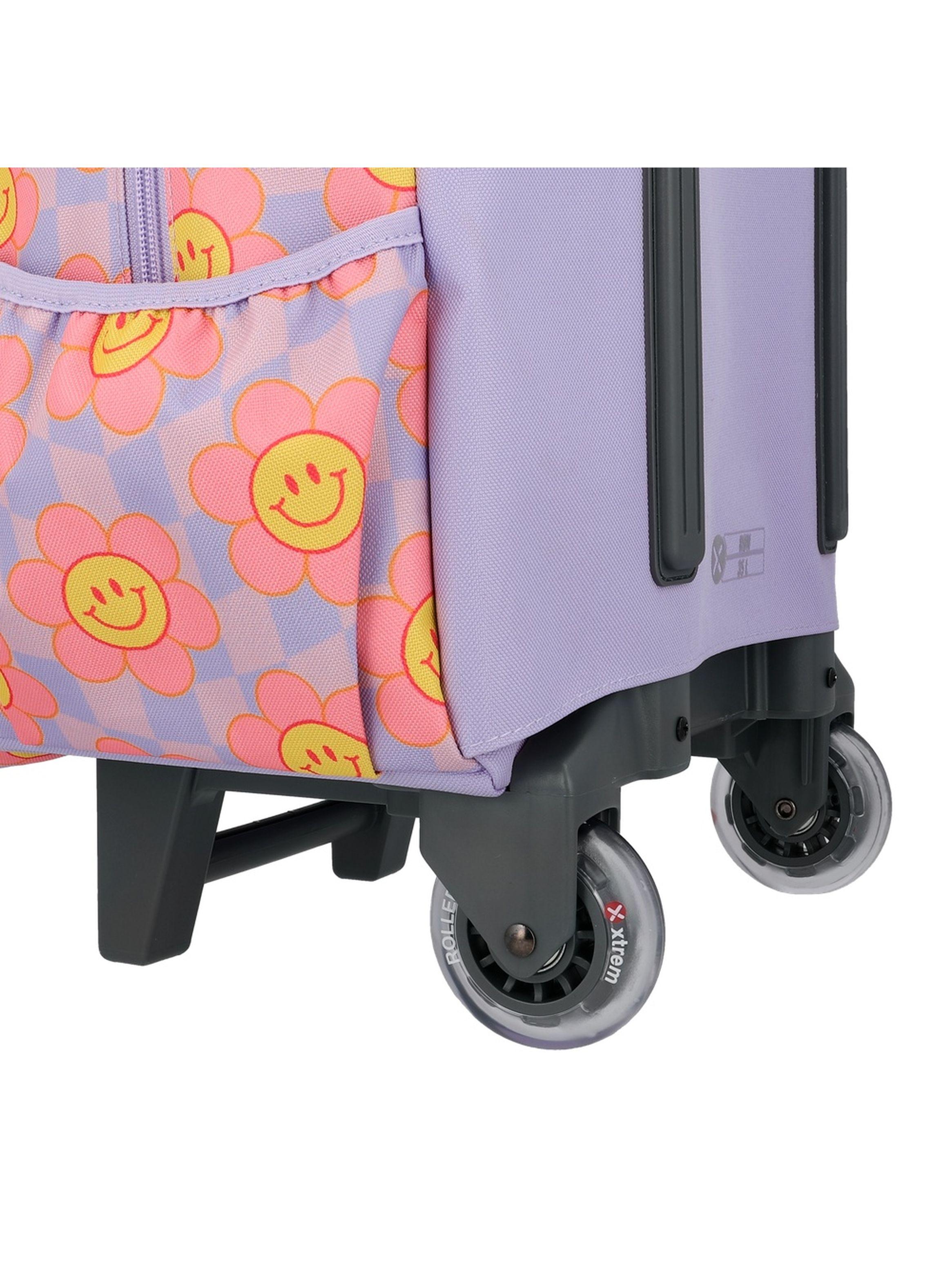 Pack Mochila con ruedas Xtrem Run 6XT Flores Lila-6