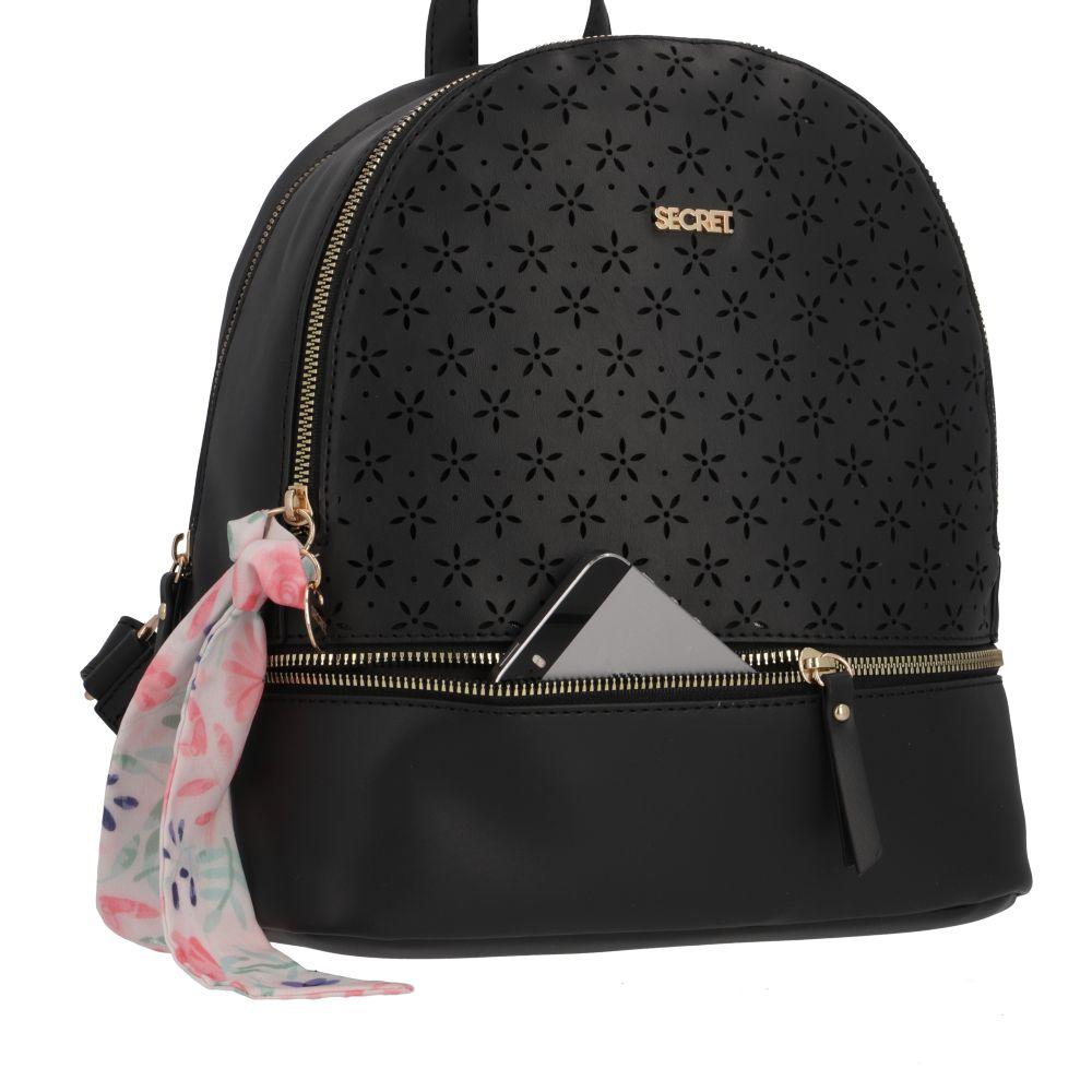 Mochila Zambia Casual Negro Secret M-8