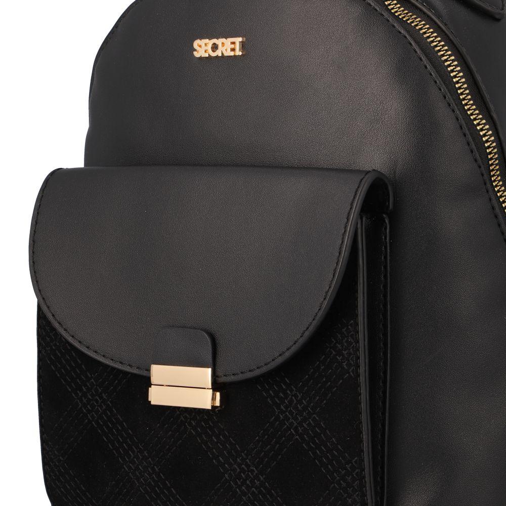 Mochila Tunez Casual Negro Secret-7
