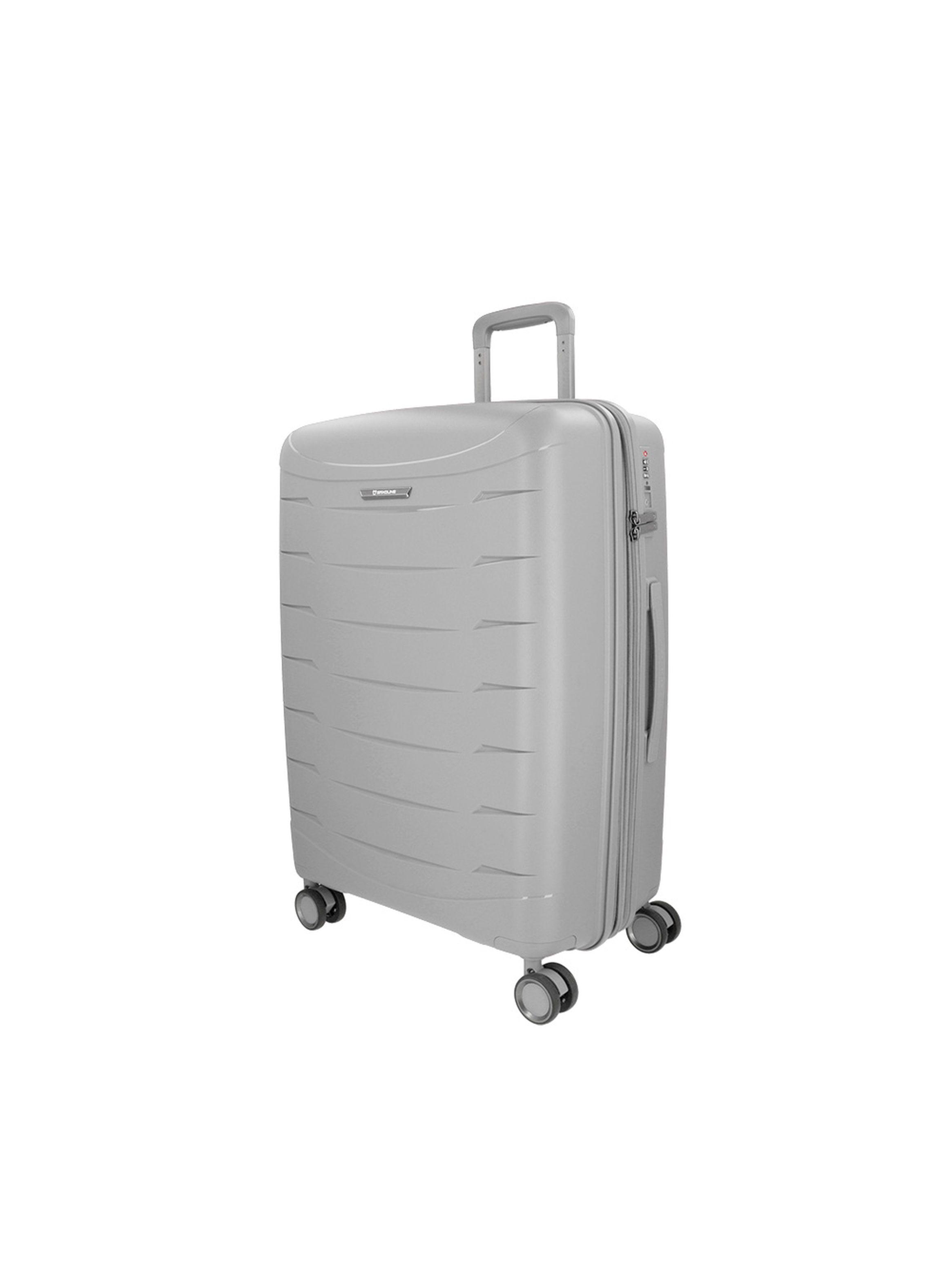 Maleta Mediana Saxoline Moonstone Plateado-1