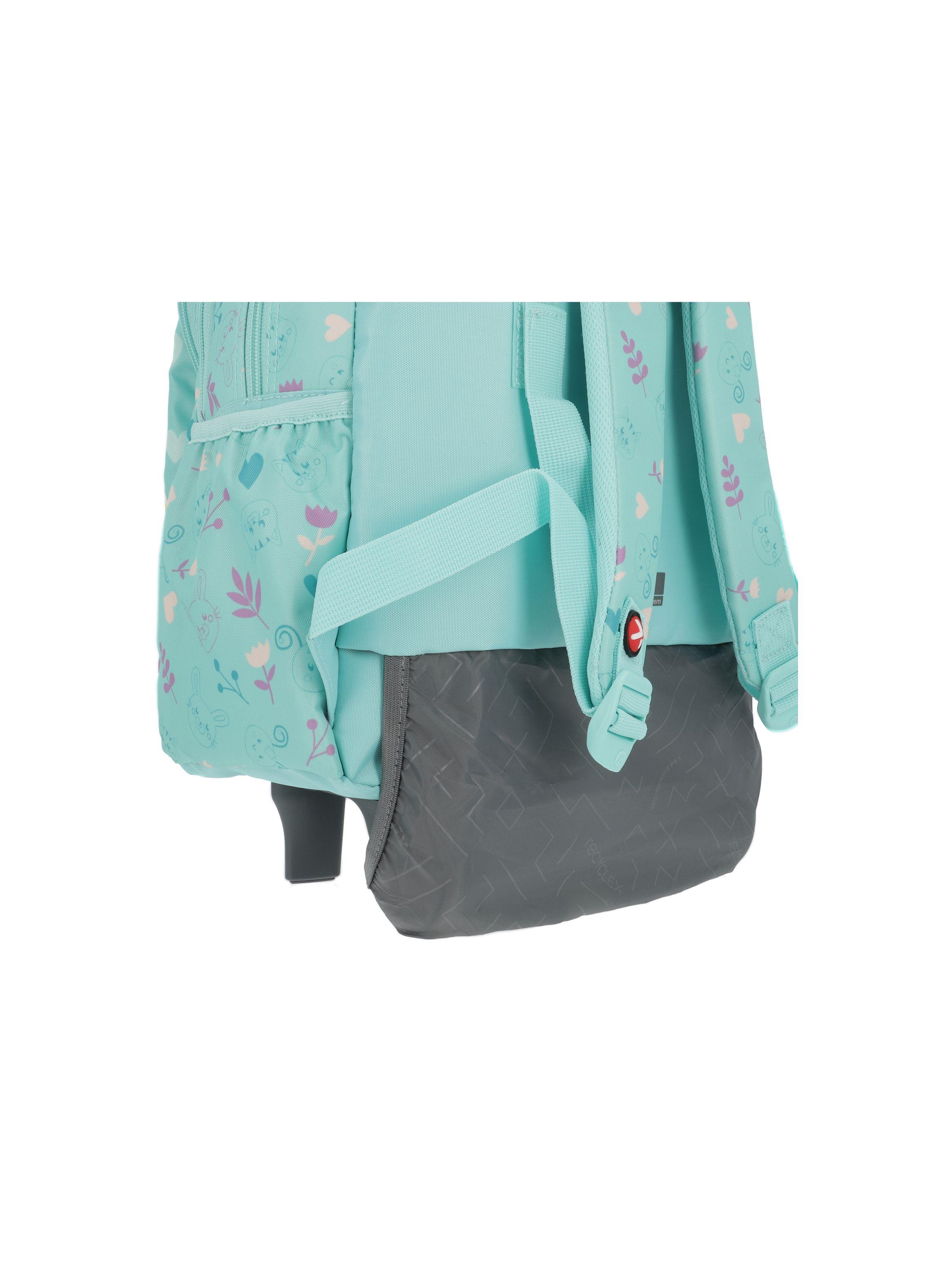 Mochila con ruedas Niña Xtrem Lincoln 4XT Verde-8