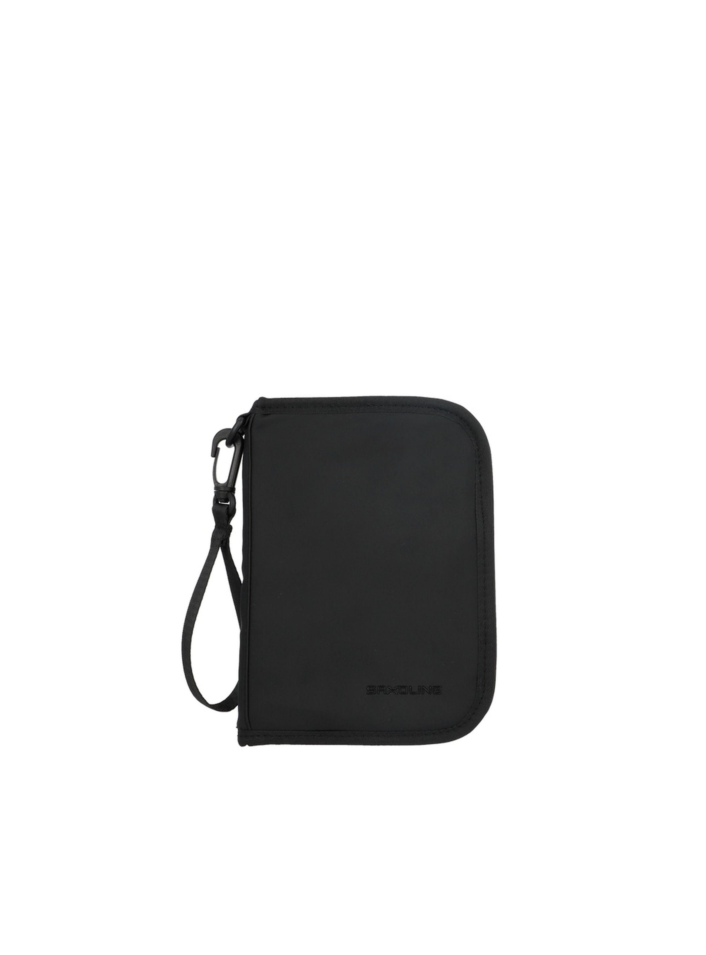 Porta Pasaporte Estuche protector de Viaje Saxoline Negro-0