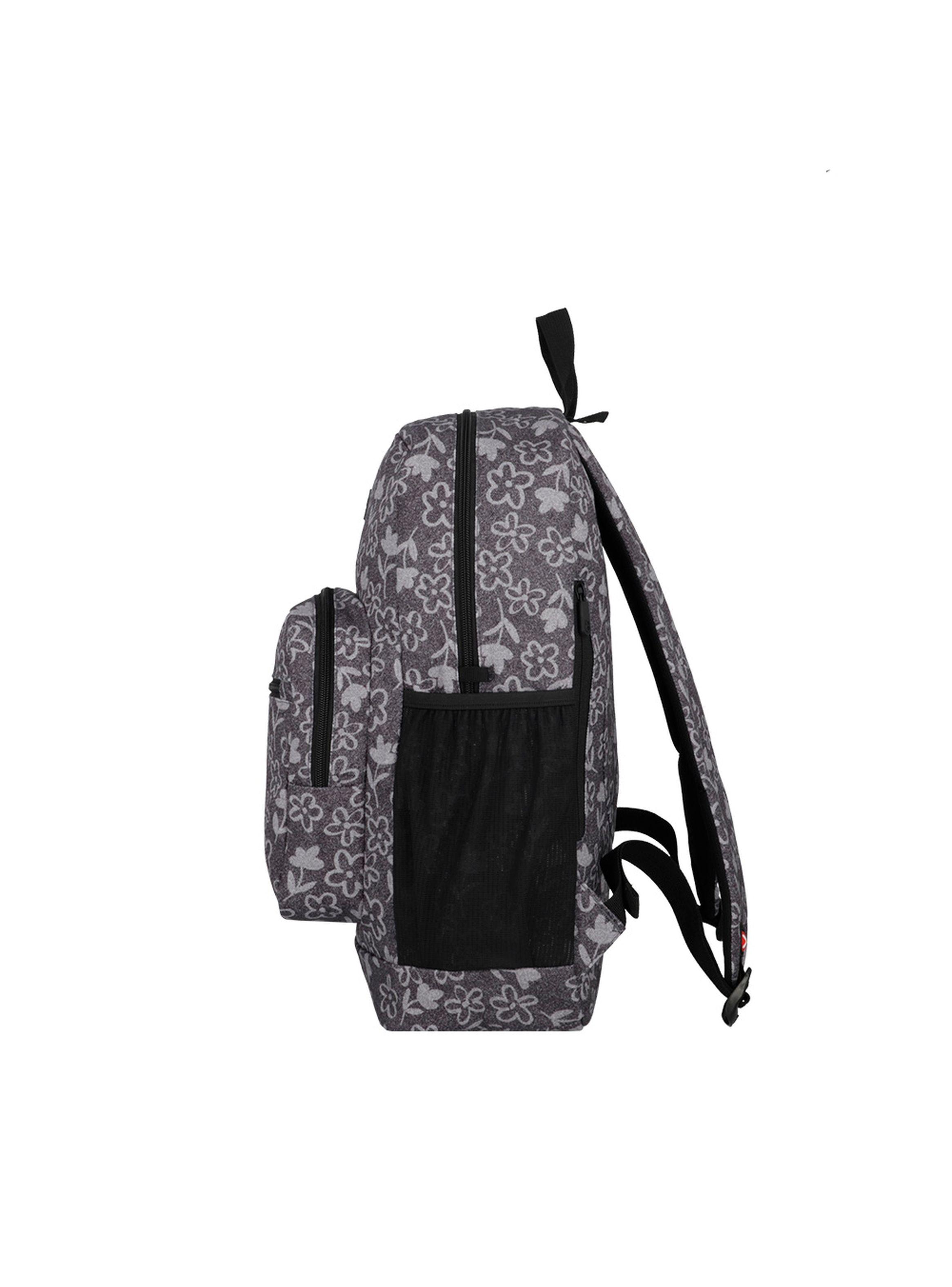 Mochila Notebook Xtrem Everdale 5XT Flores Negro 16"-4