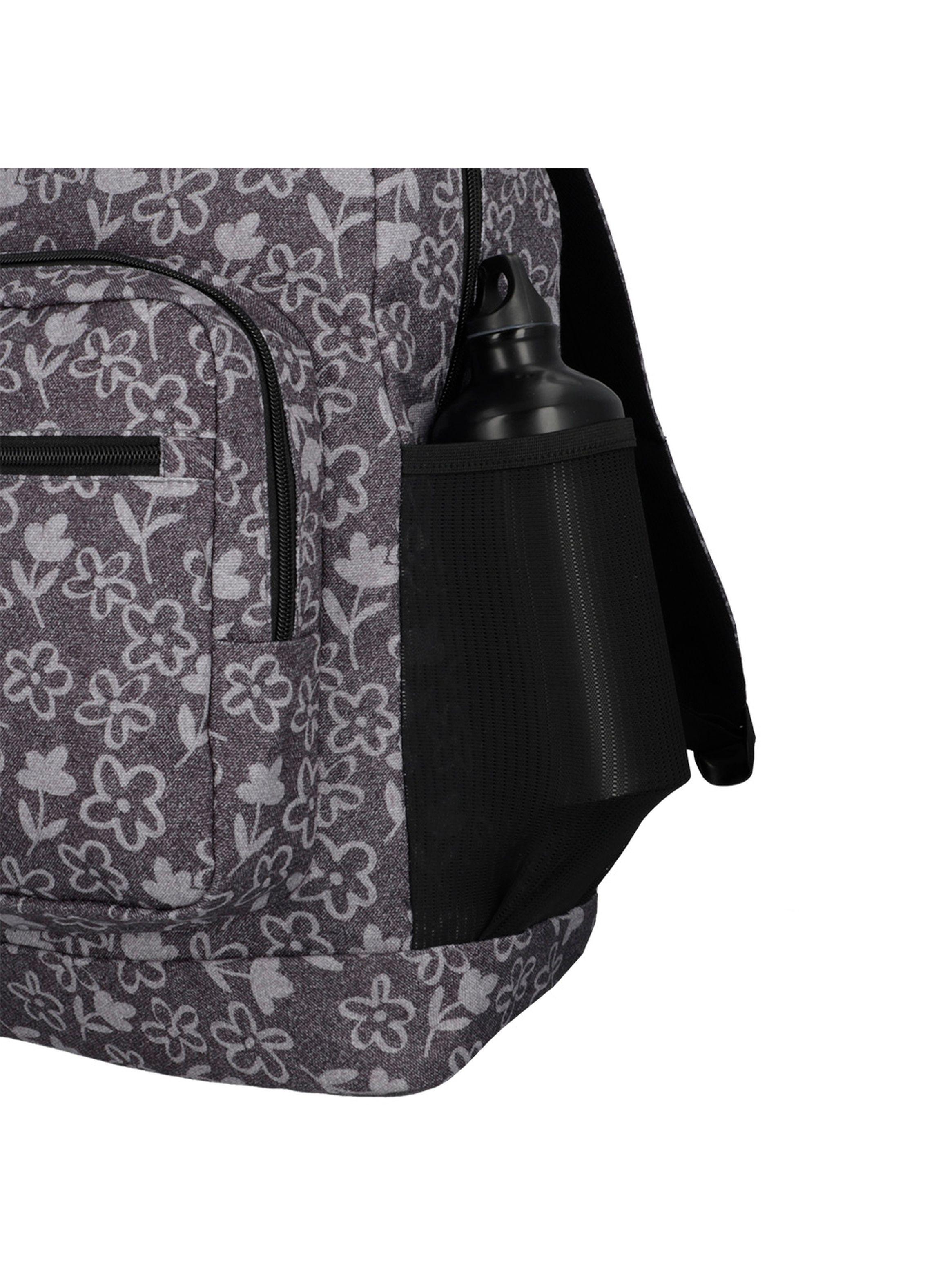 Mochila Notebook Xtrem Everdale 5XT Flores Negro 16"-5