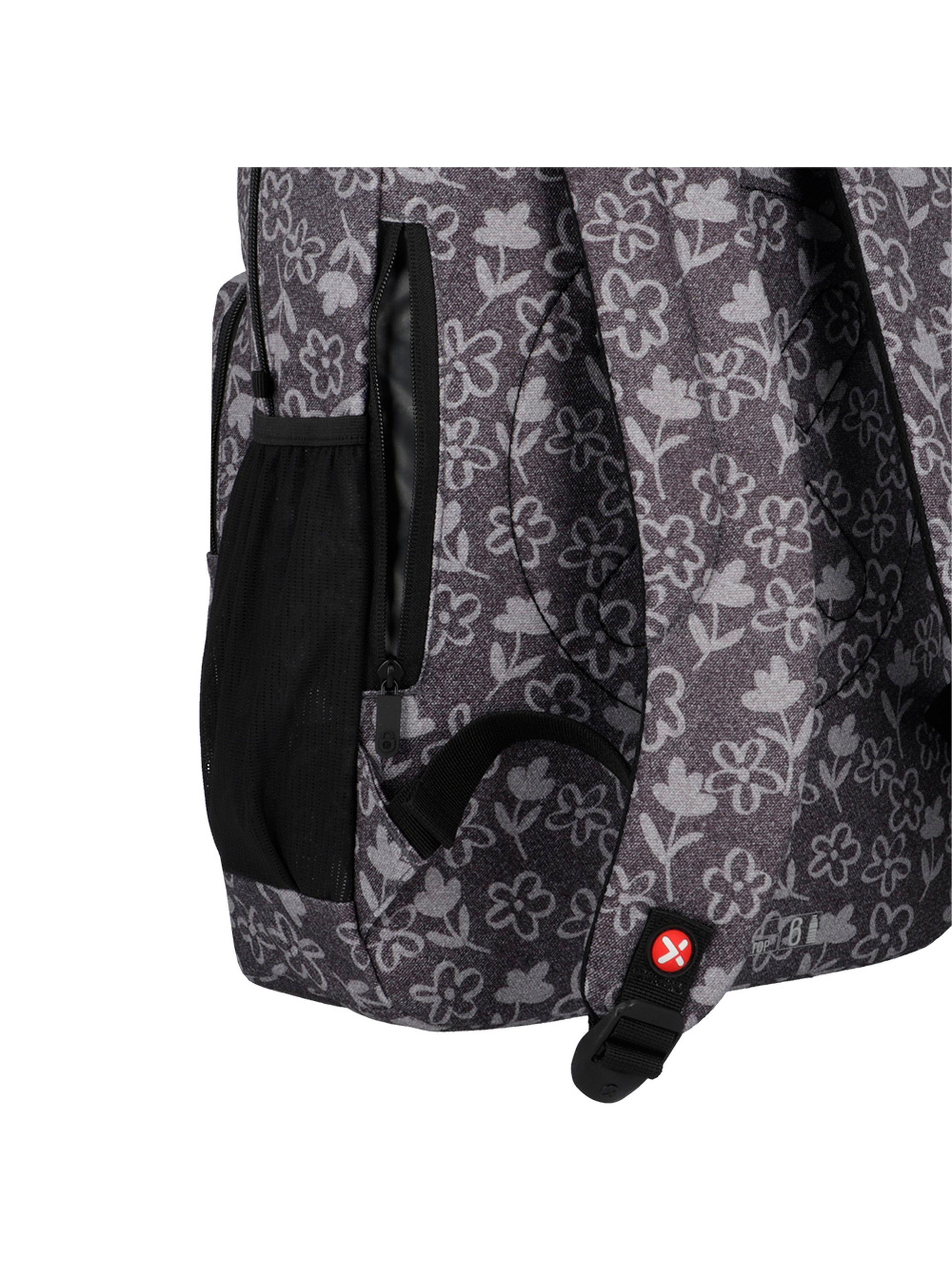 Mochila Notebook Xtrem Everdale 5XT Flores Negro 16"-6