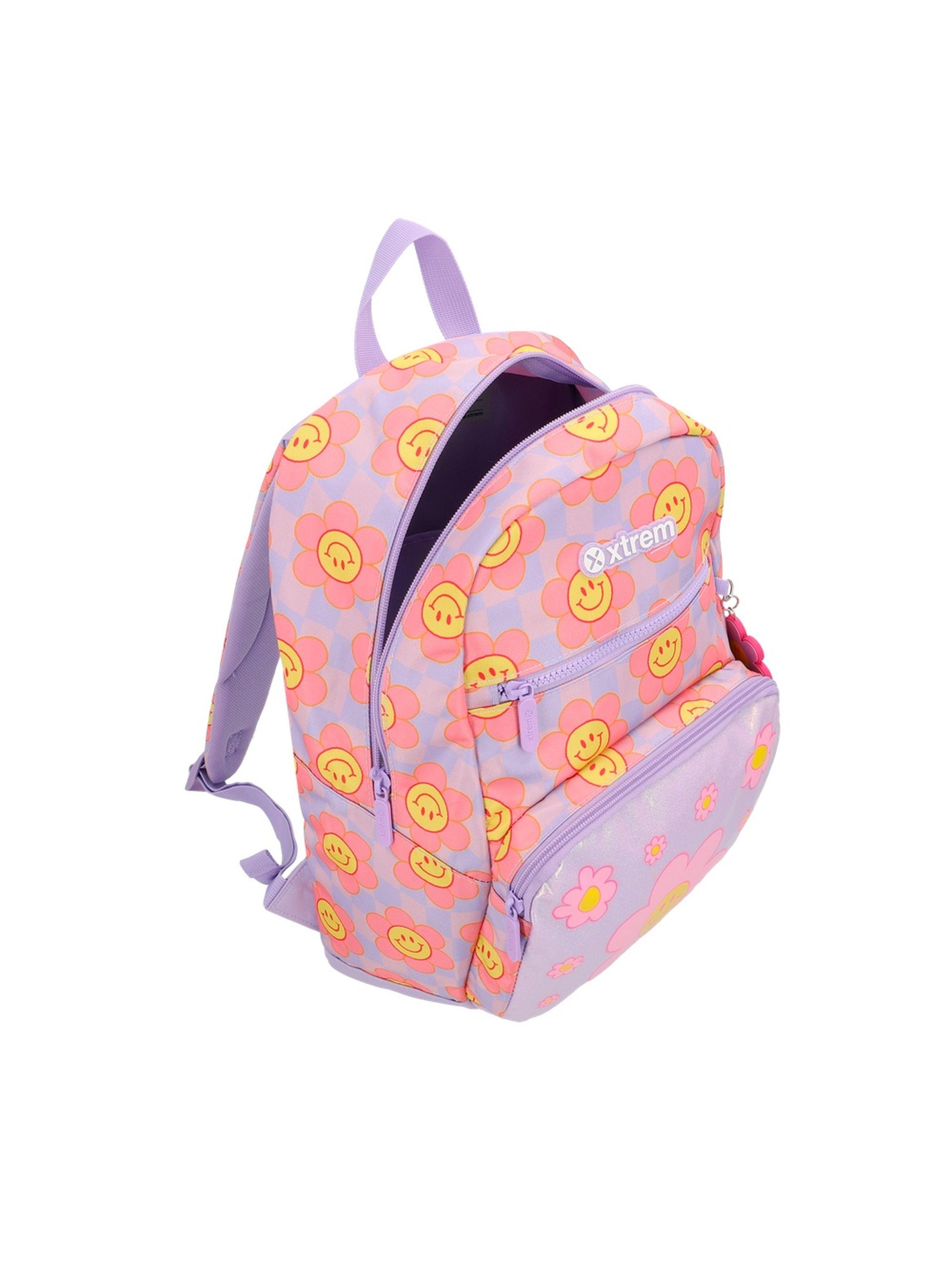 Mochila Xtrem Bolt 6XT Flores Lila-3