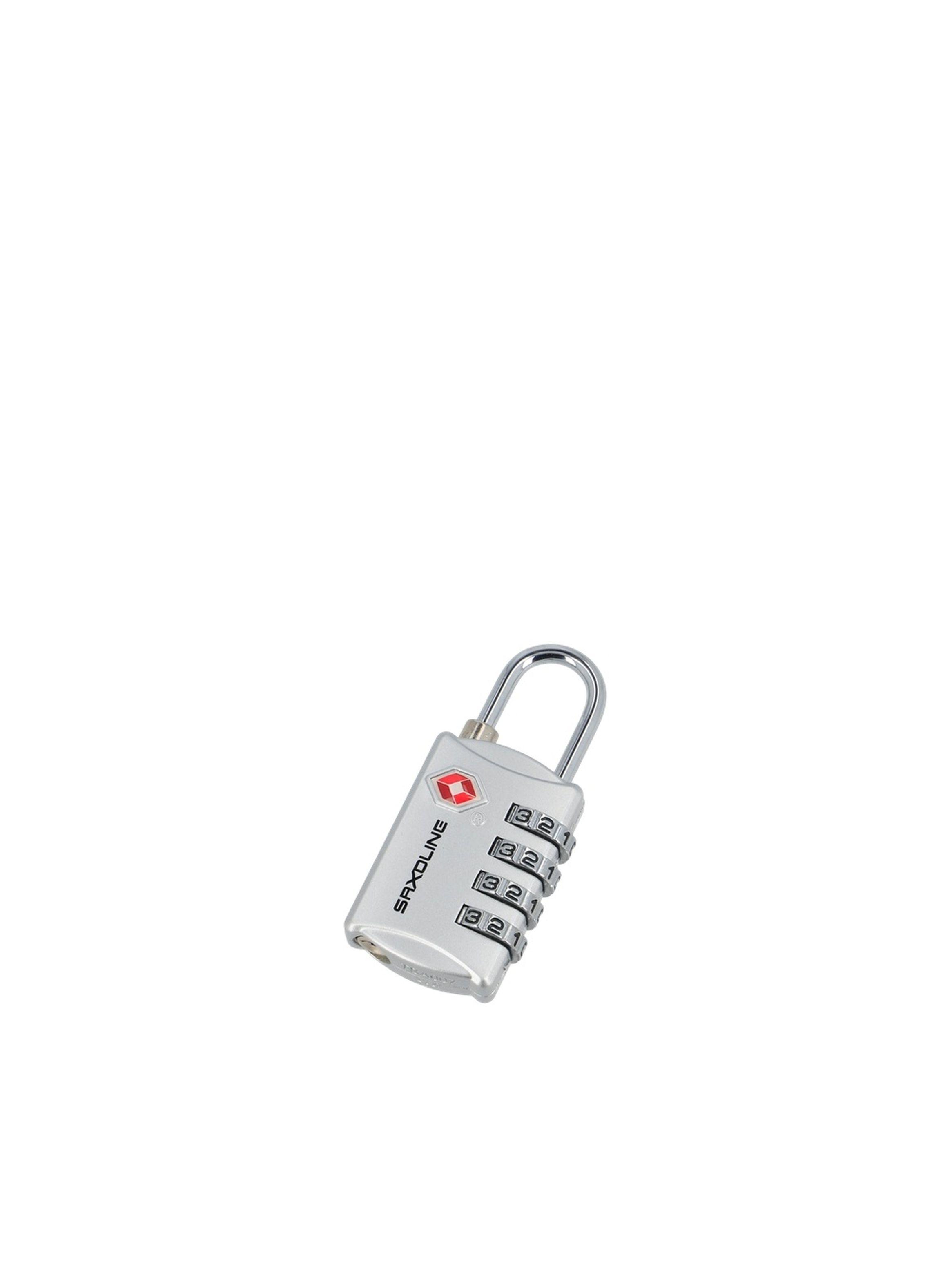 Candado para Maleta con 4 diales TSA Saxoline Plateado-2