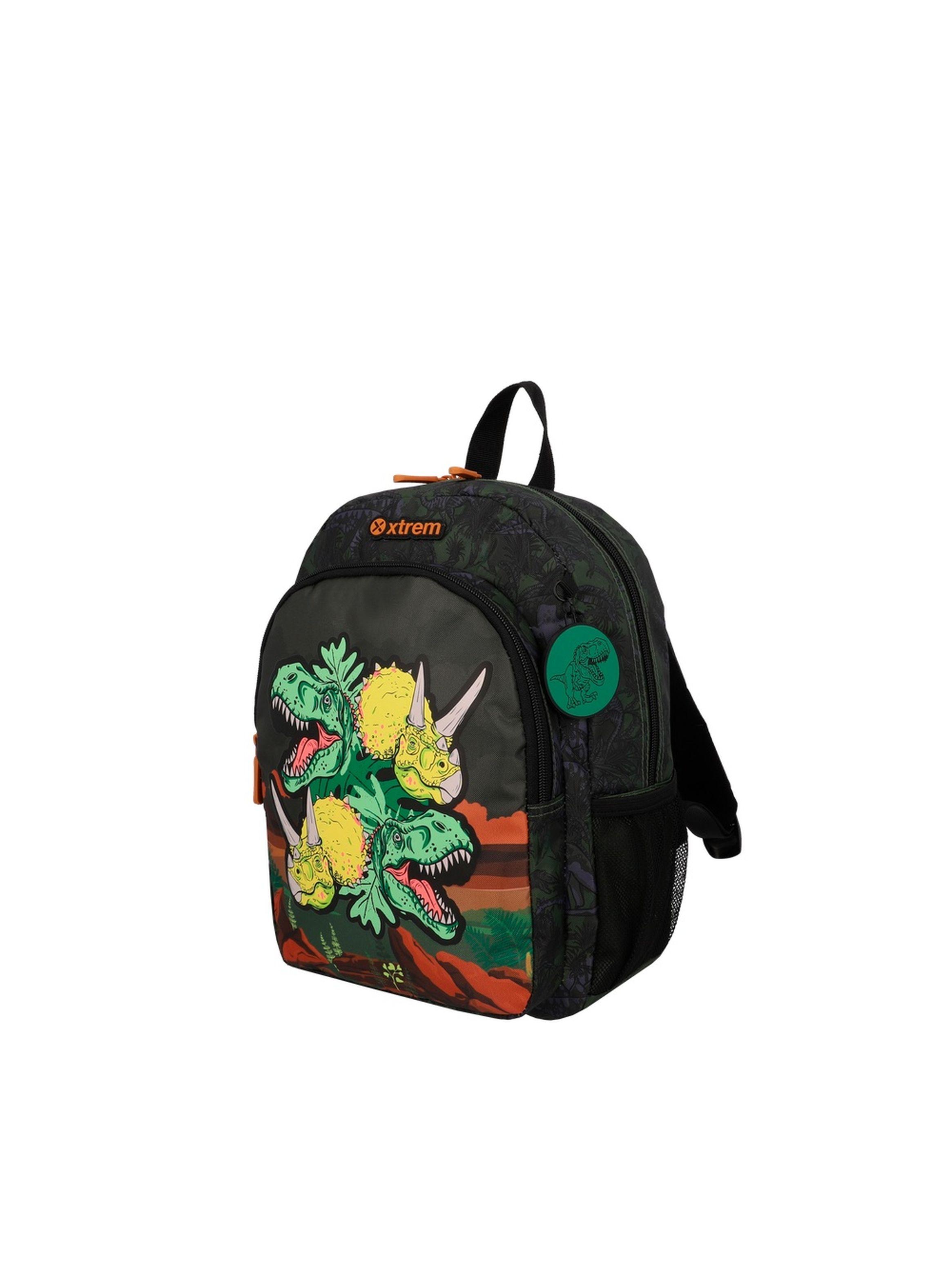 Mochila Xtrem Kinder 6XT Dino Verde Oliva-1