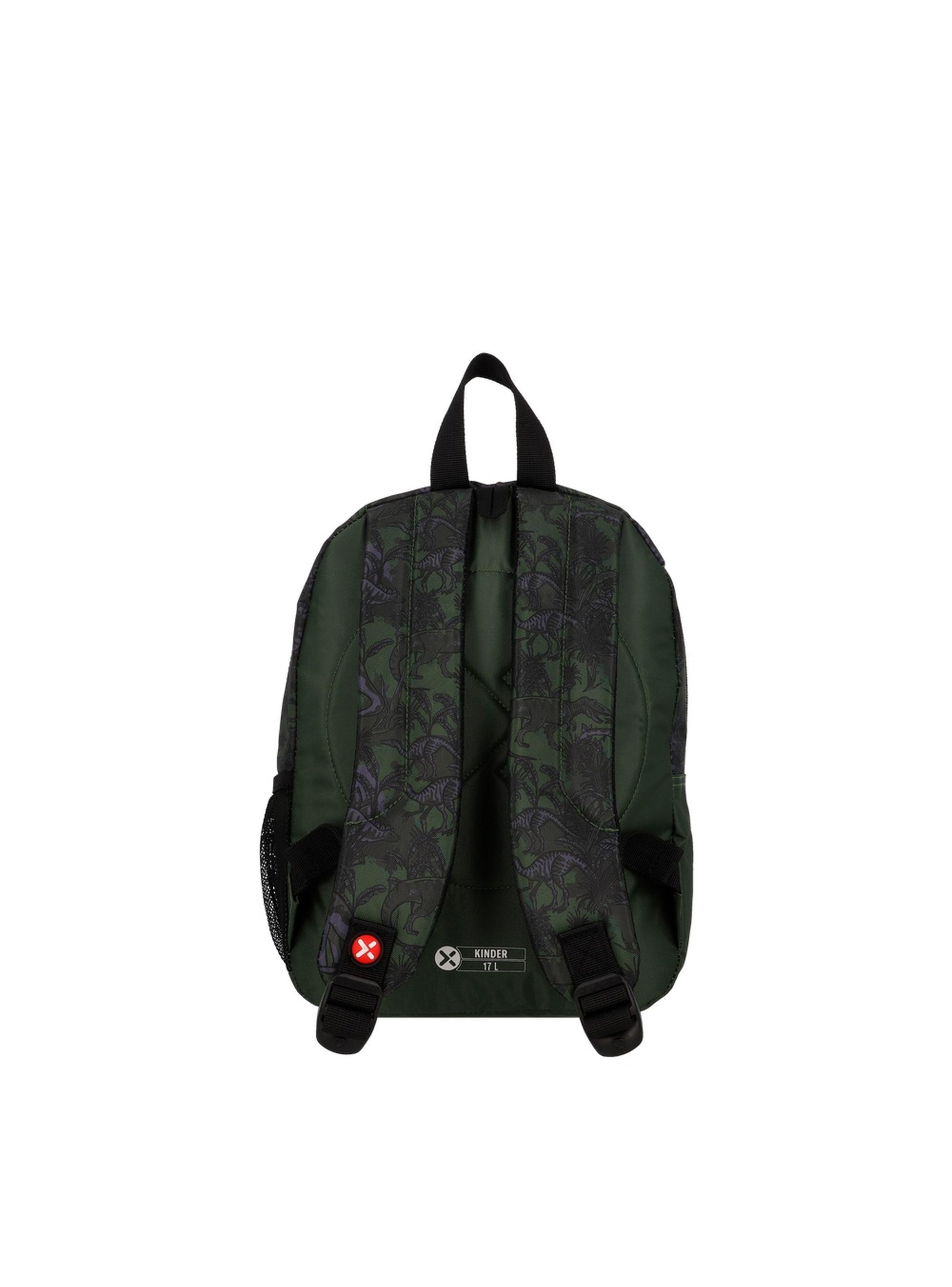 Mochila Xtrem Kinder 6XT Dino Verde Oliva-2