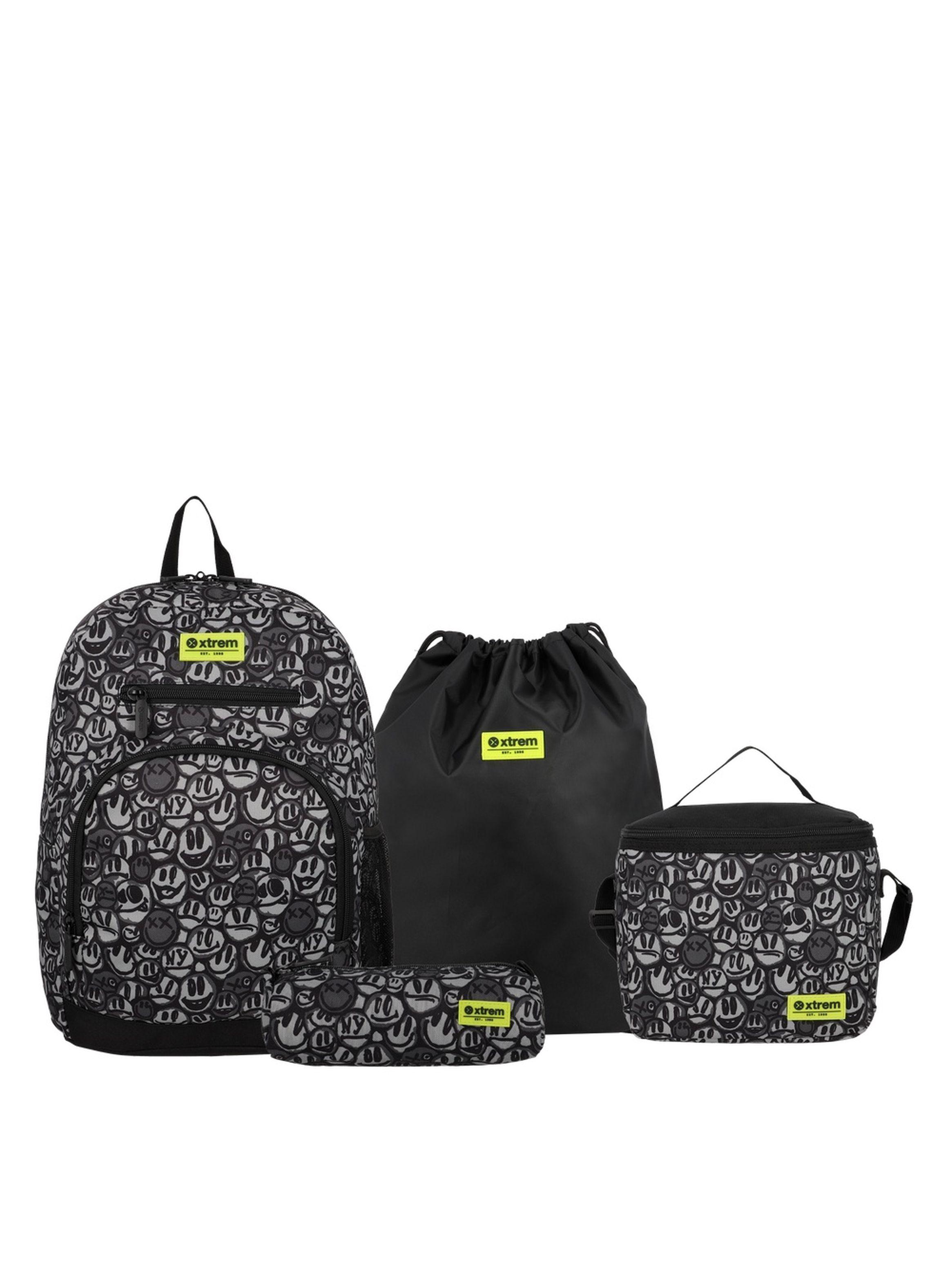 Multipack 6XT Mochila Niño Xtrem Graffiti Print Negro-0