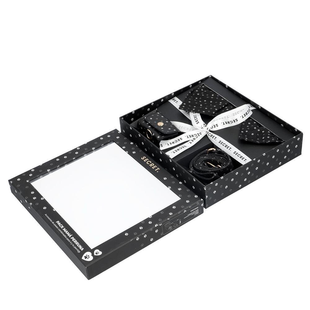 Cartera + Pañuelo + Llavero Mujer Bremen Negro Secret-1