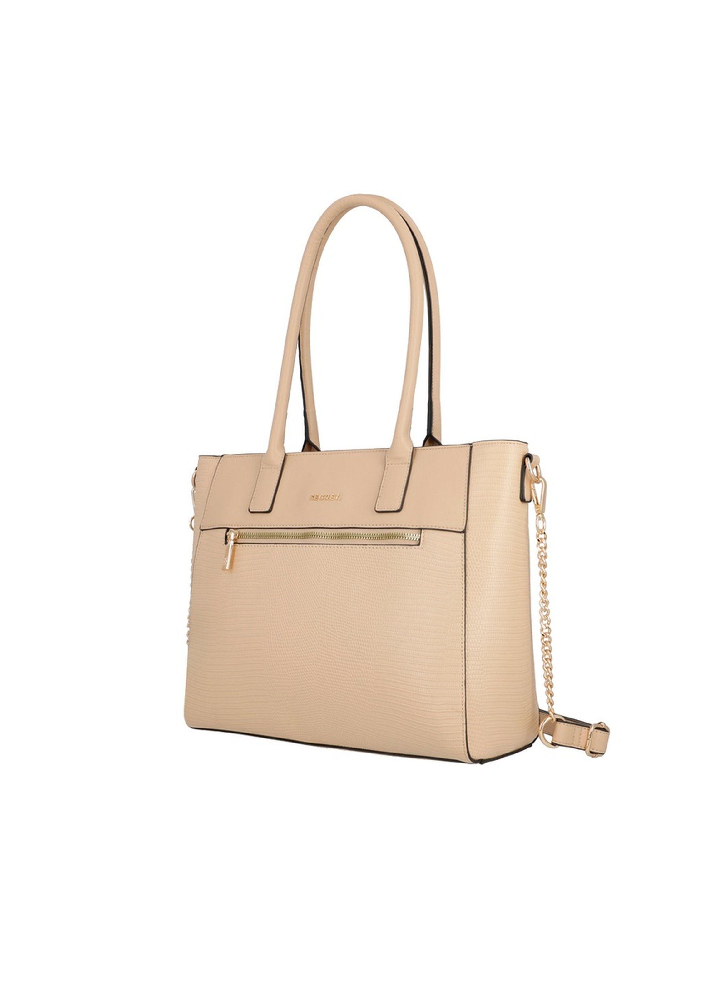 Cartera Tote Secret Virginia SS25 Beige L-1