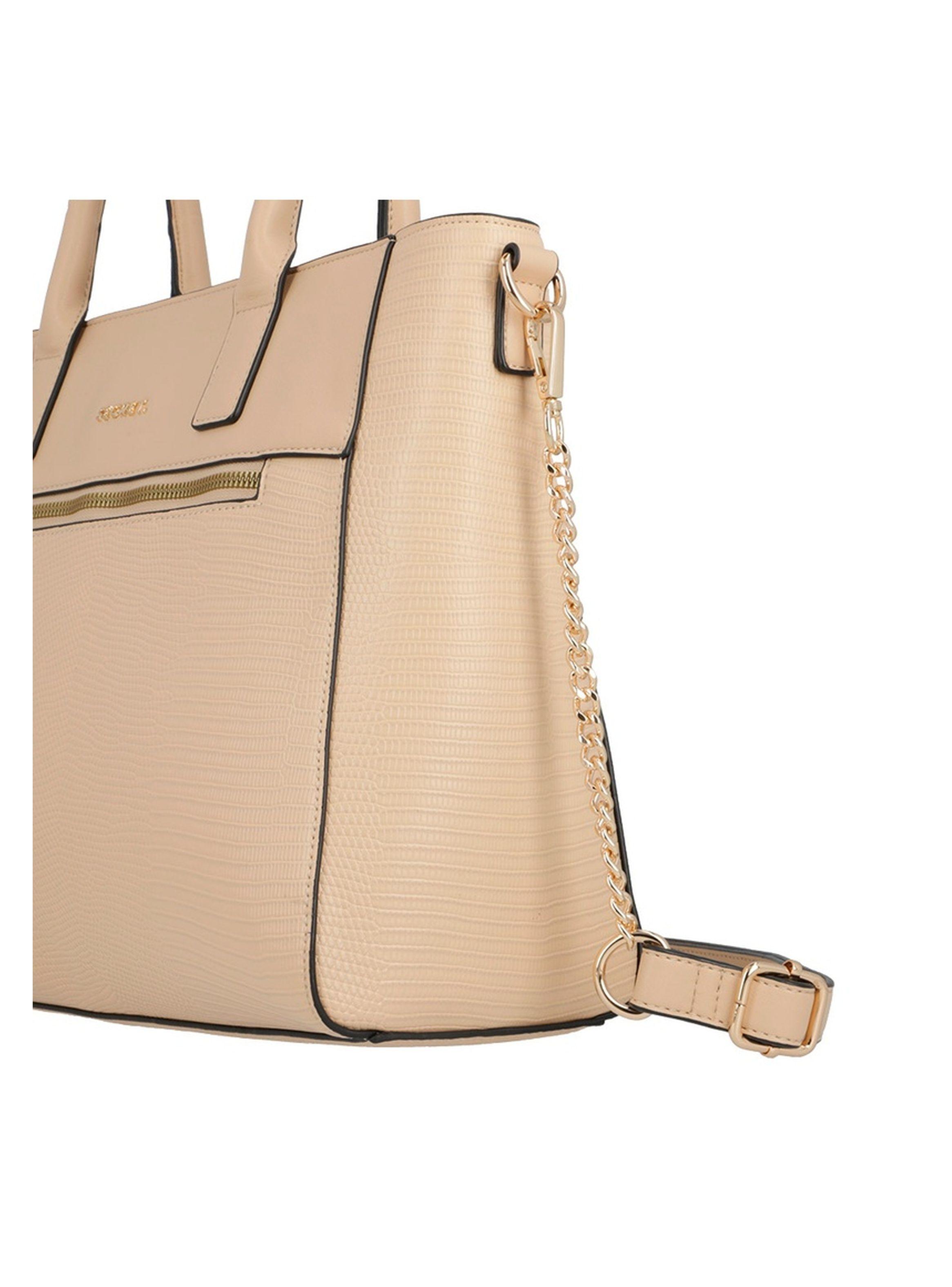 Cartera Tote Secret Virginia SS25 Beige L-4