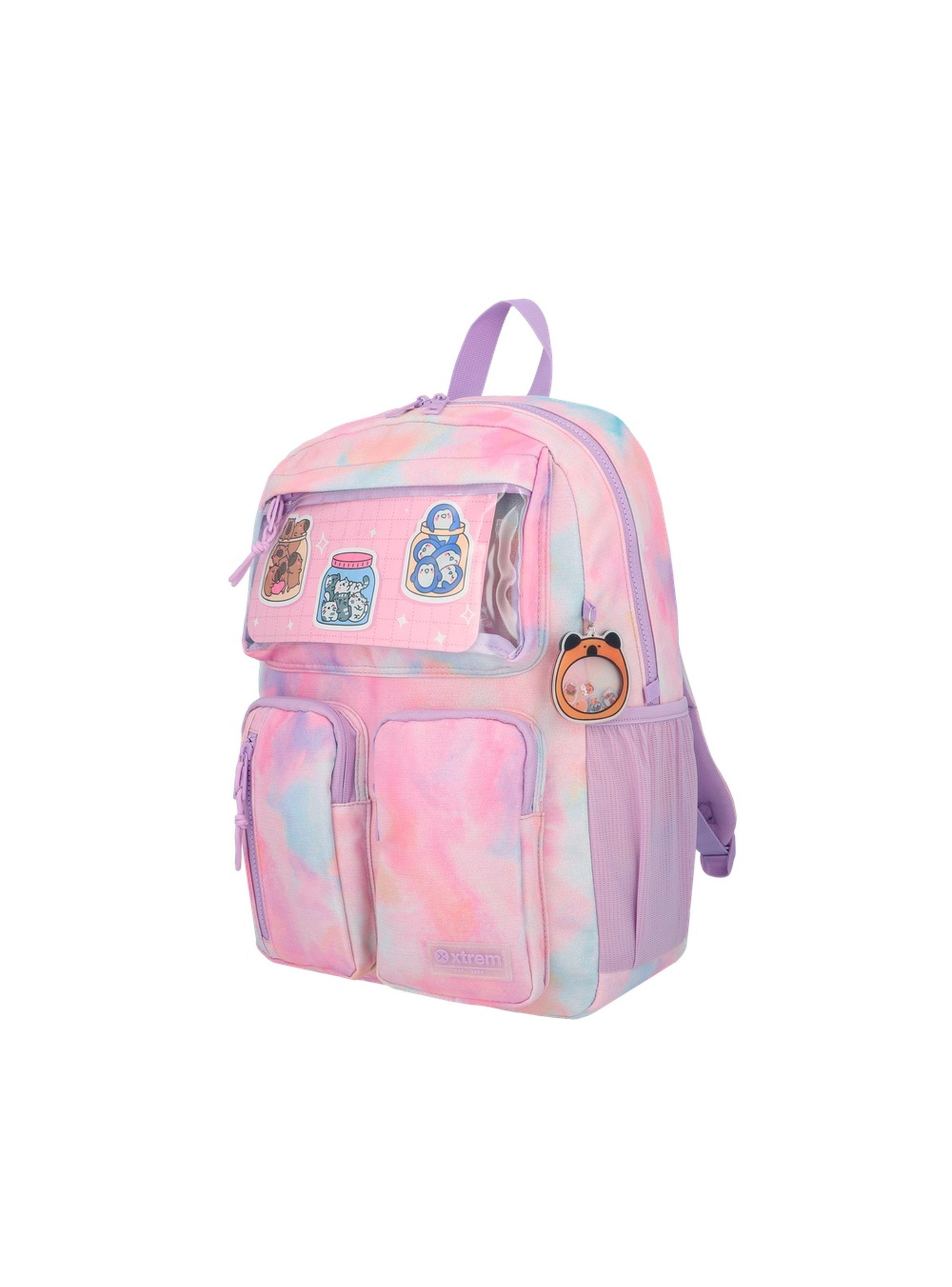 Mochila Notebook Xtrem Queens 6XT Rosado/Multicolor 15"-1