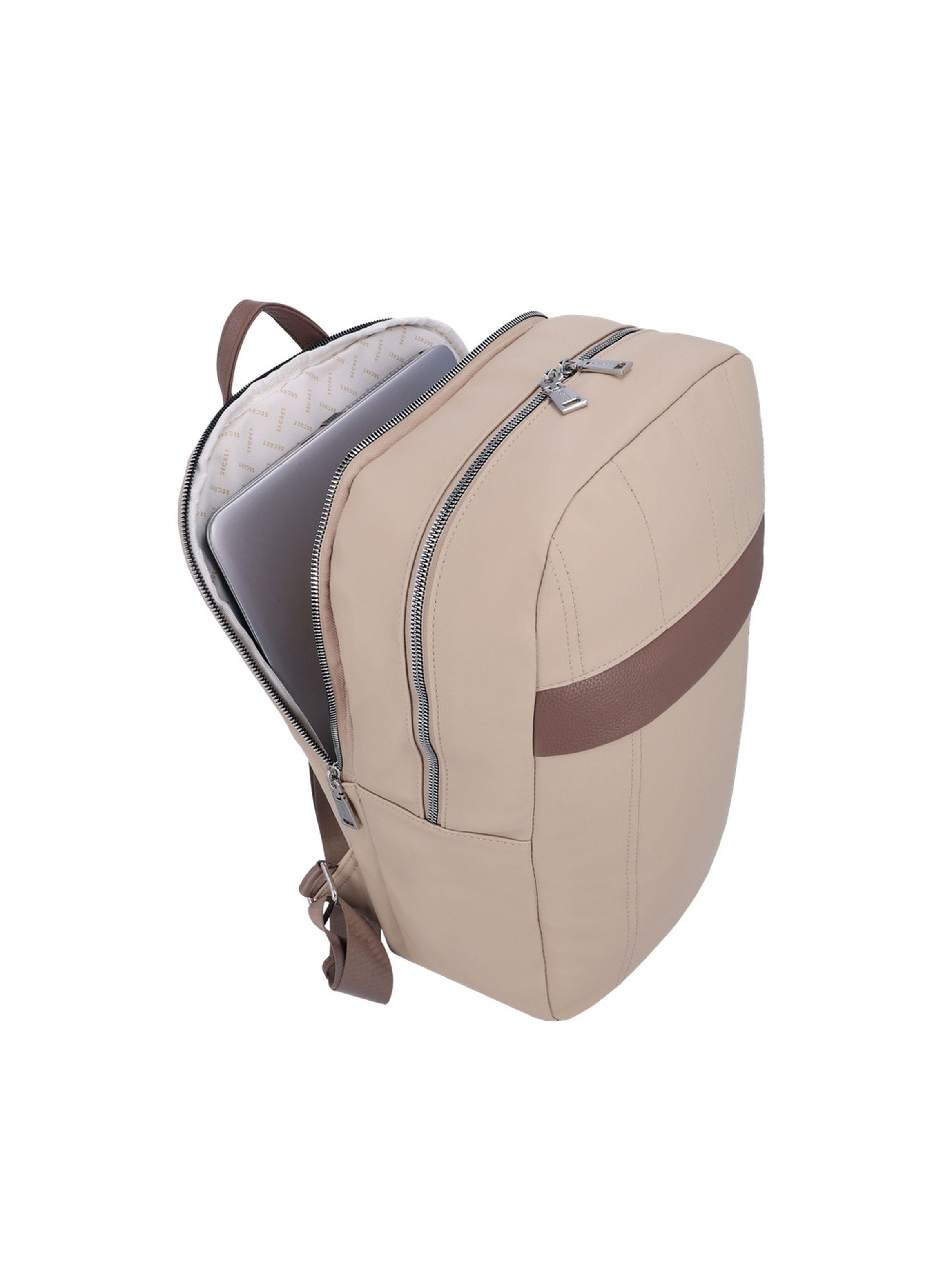 Mochila Notebook Secret Oxford ST6 Beige 15"-3
