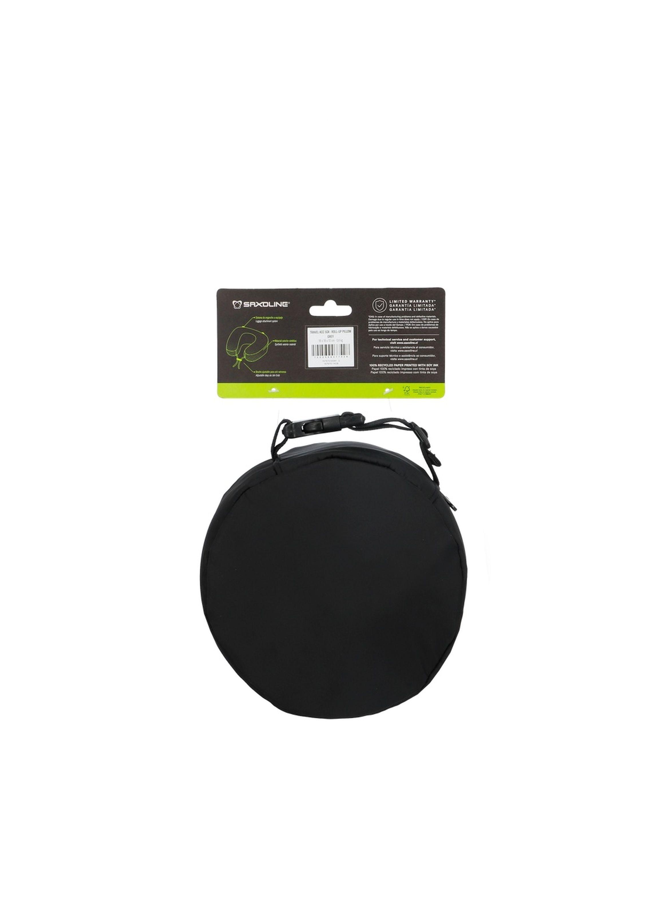 Almohada Cervical Enrollable para Viaje Saxoline Negro-3