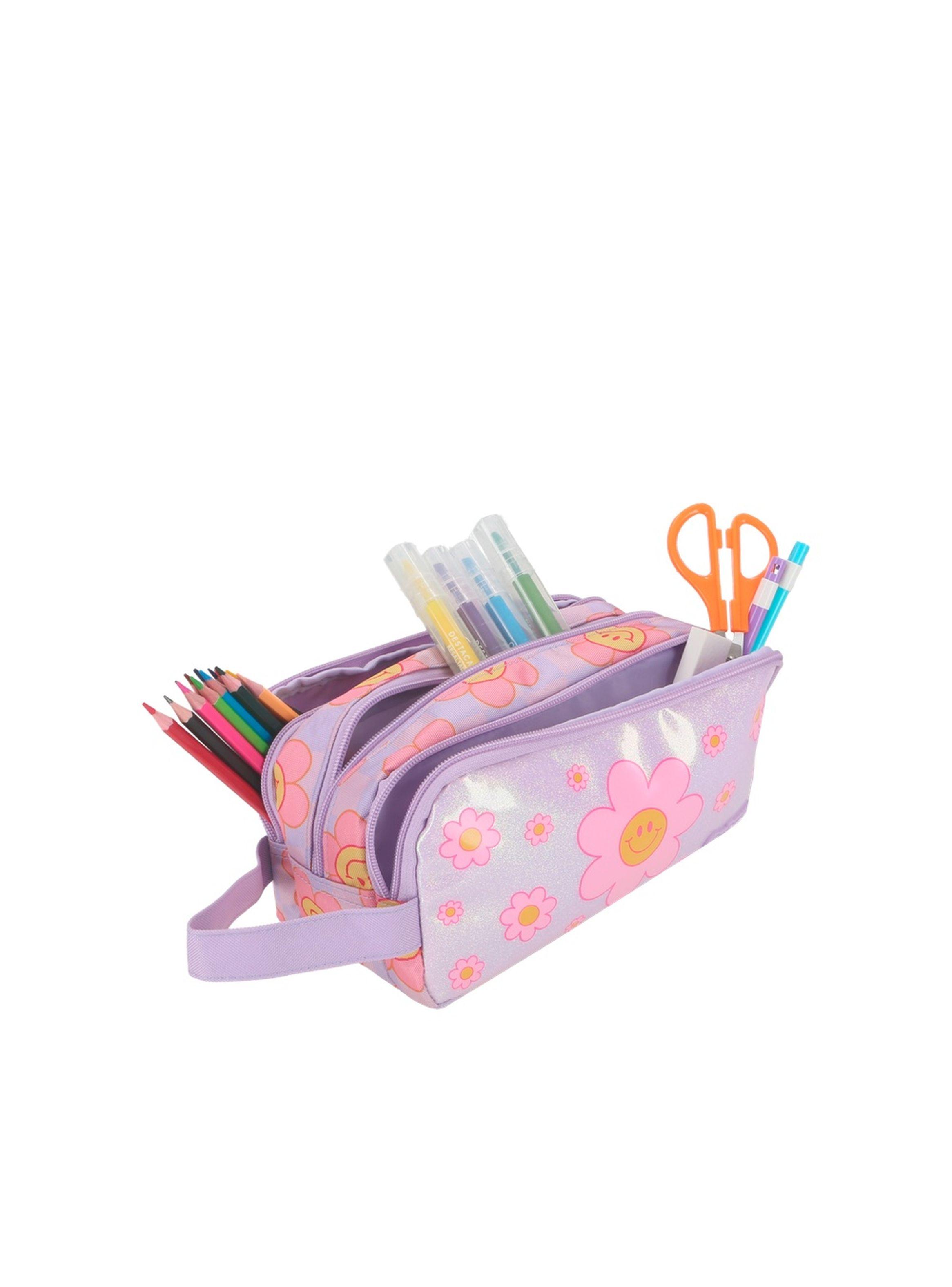 Estuche Xtrem University+ 6XT Flores Lila-3