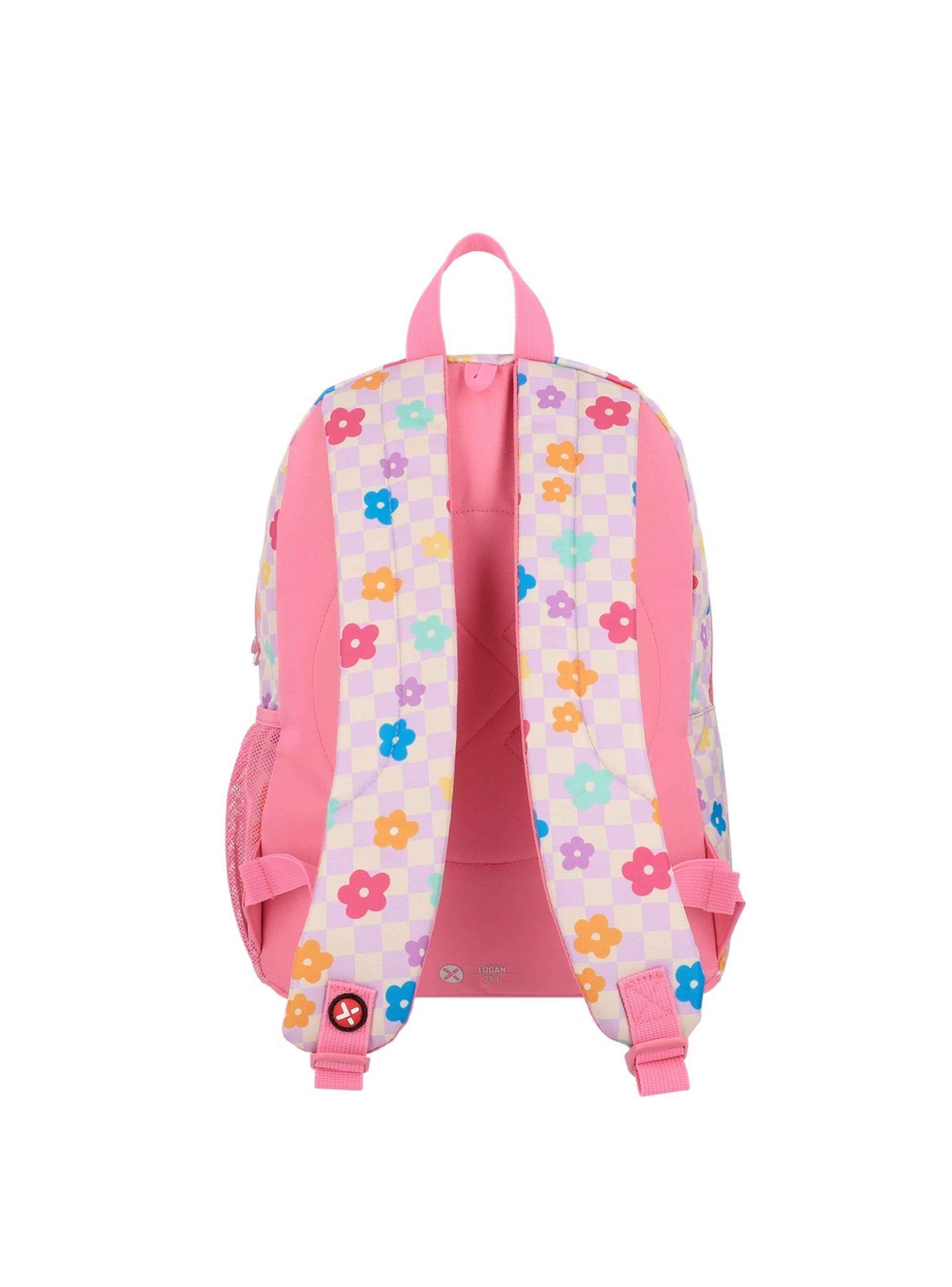 Mochila Xtrem Logan 6XT Flores Rosado-2