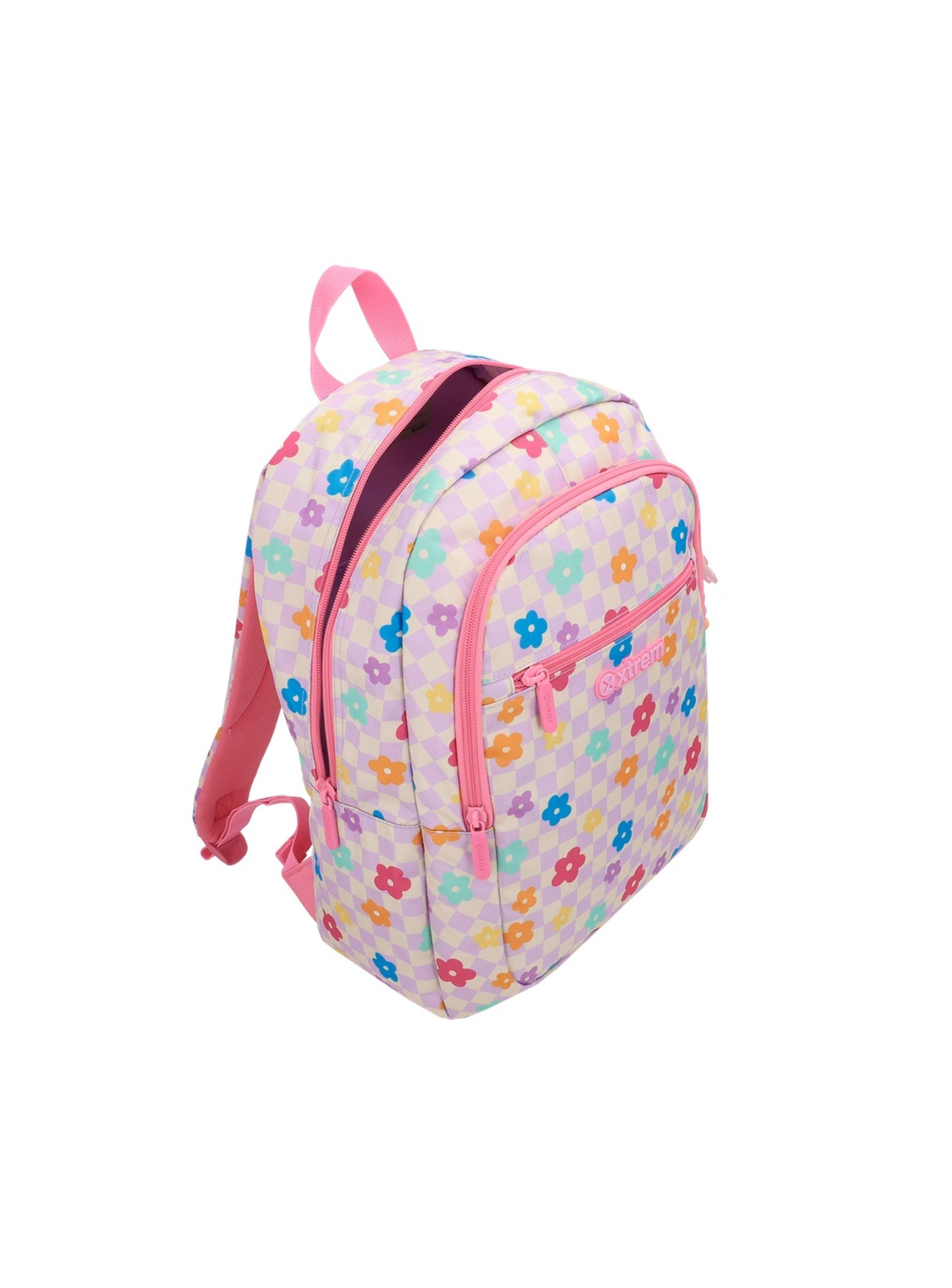 Mochila Xtrem Logan 6XT Flores Rosado-3
