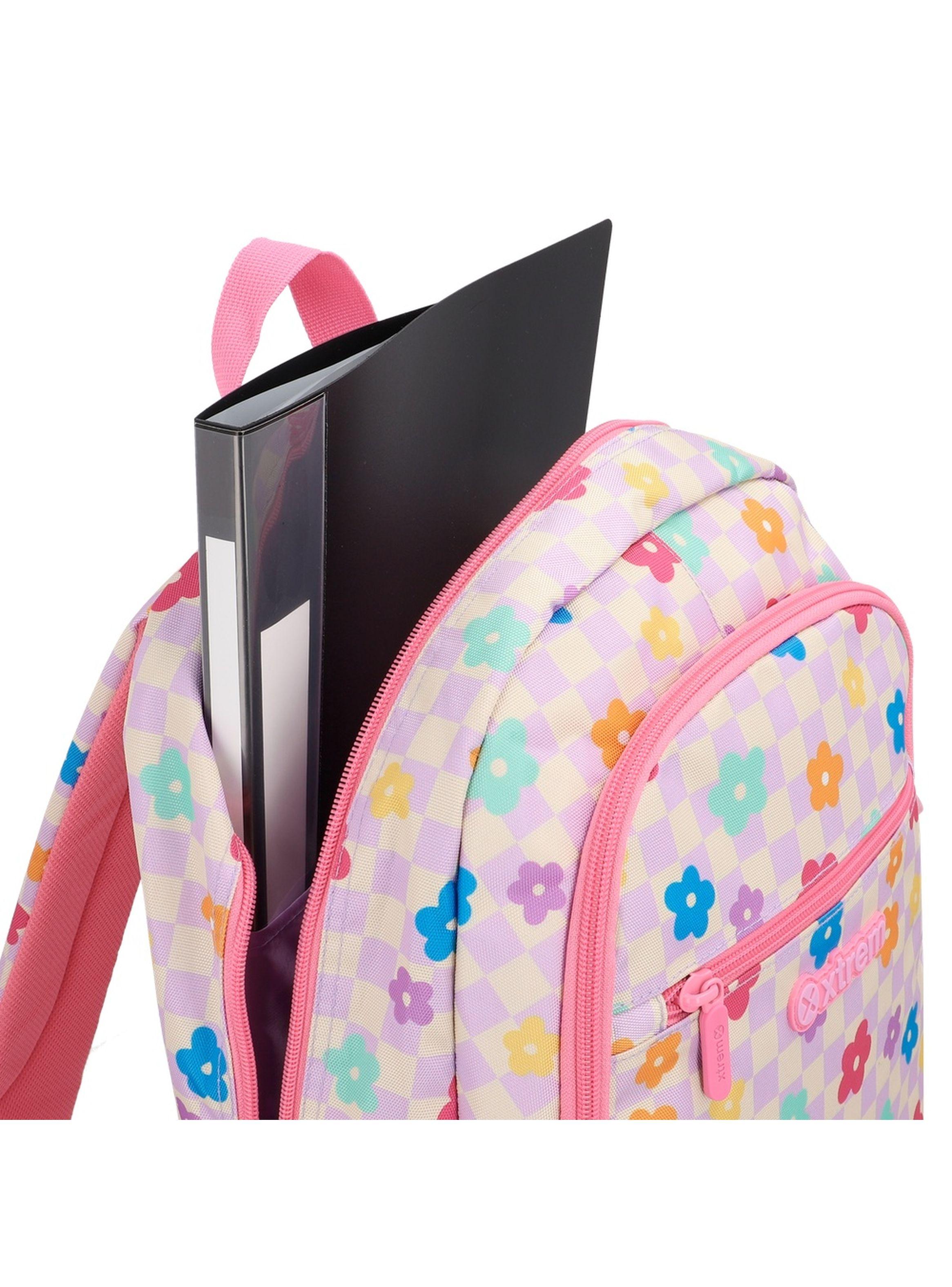 Mochila Xtrem Logan 6XT Flores Rosado-6
