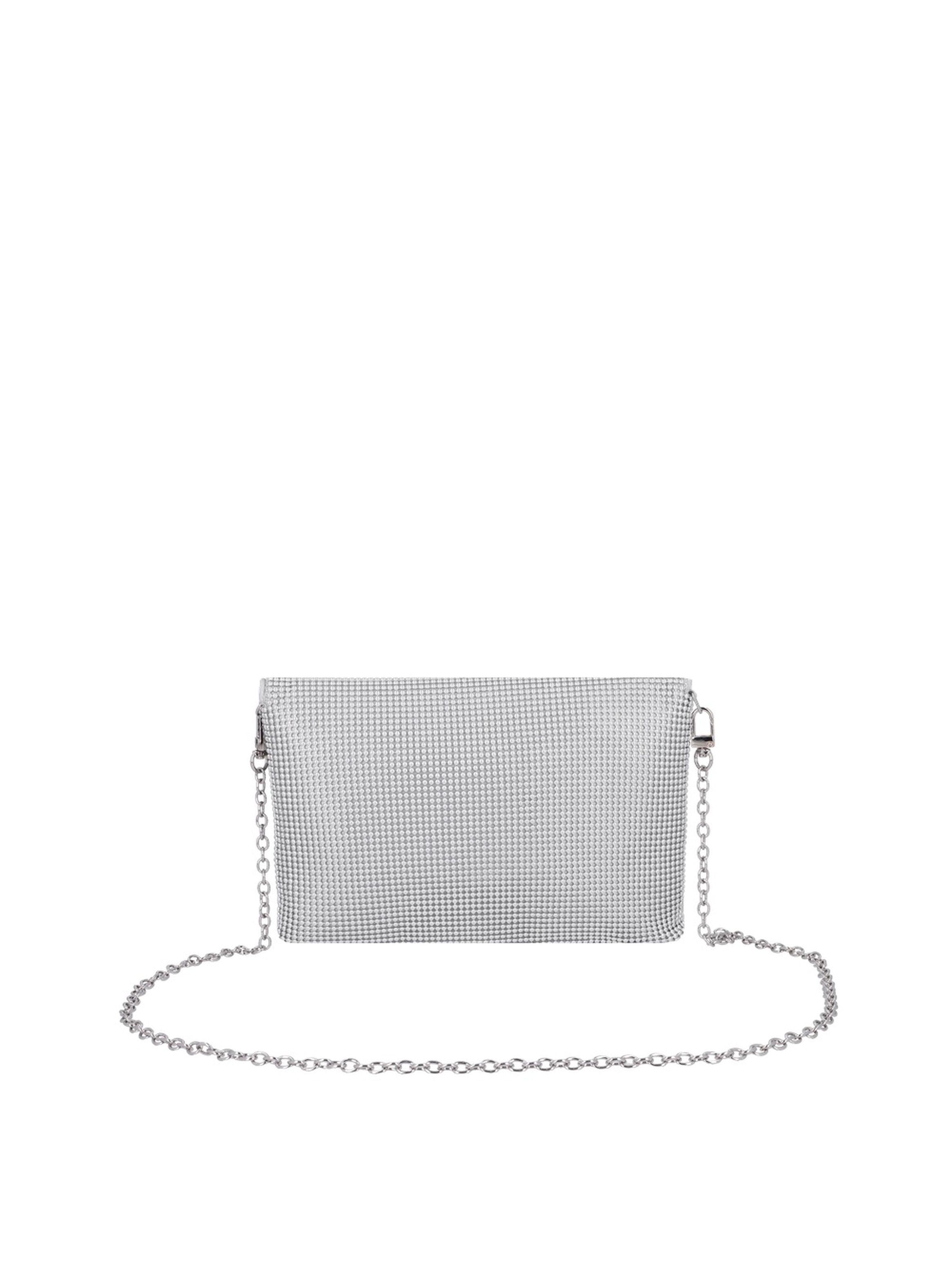 Cartera de Fiesta Secret Fete ST6 S Plateado-2