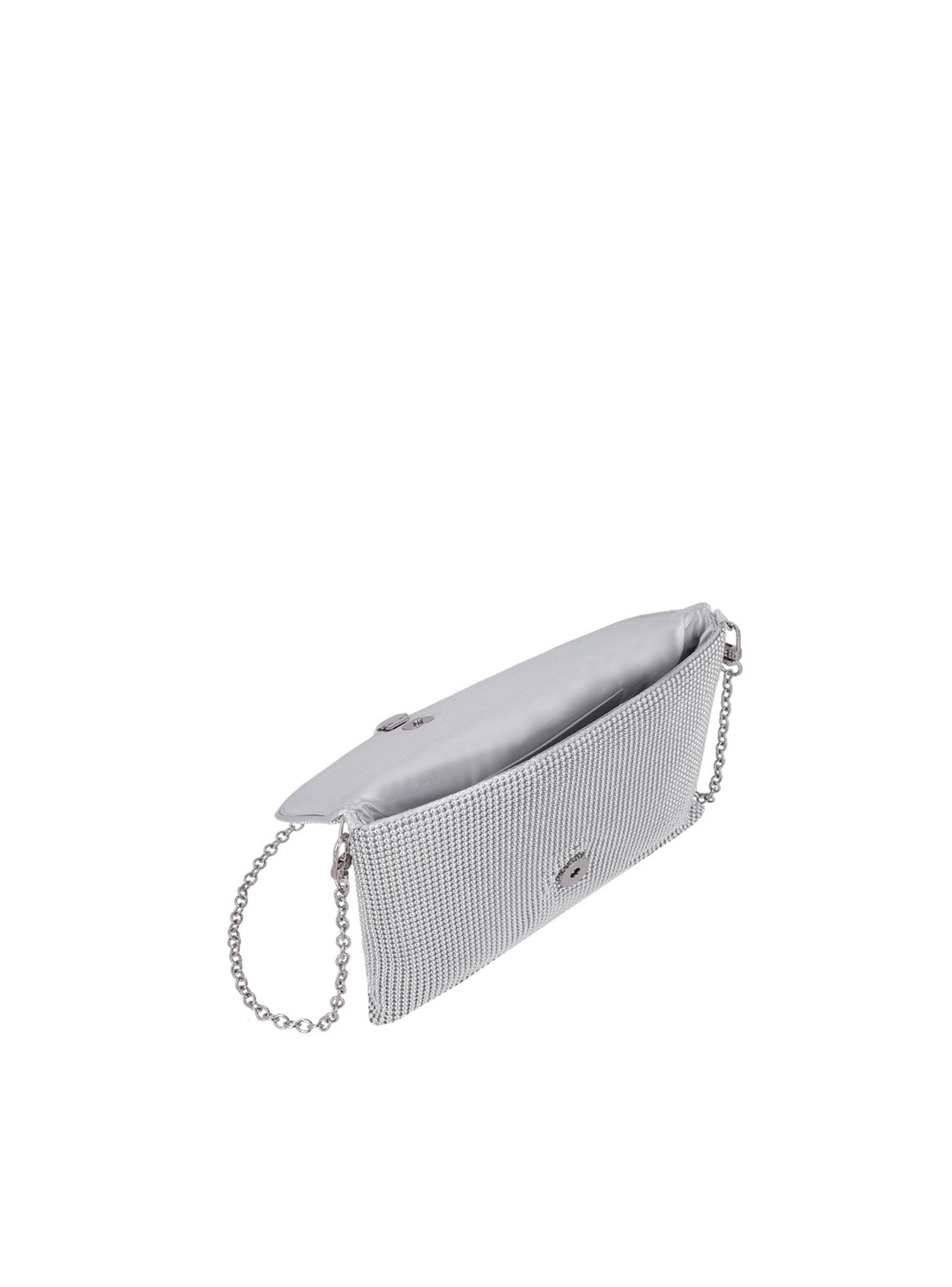 Cartera de Fiesta Secret Fete ST6 S Plateado-3