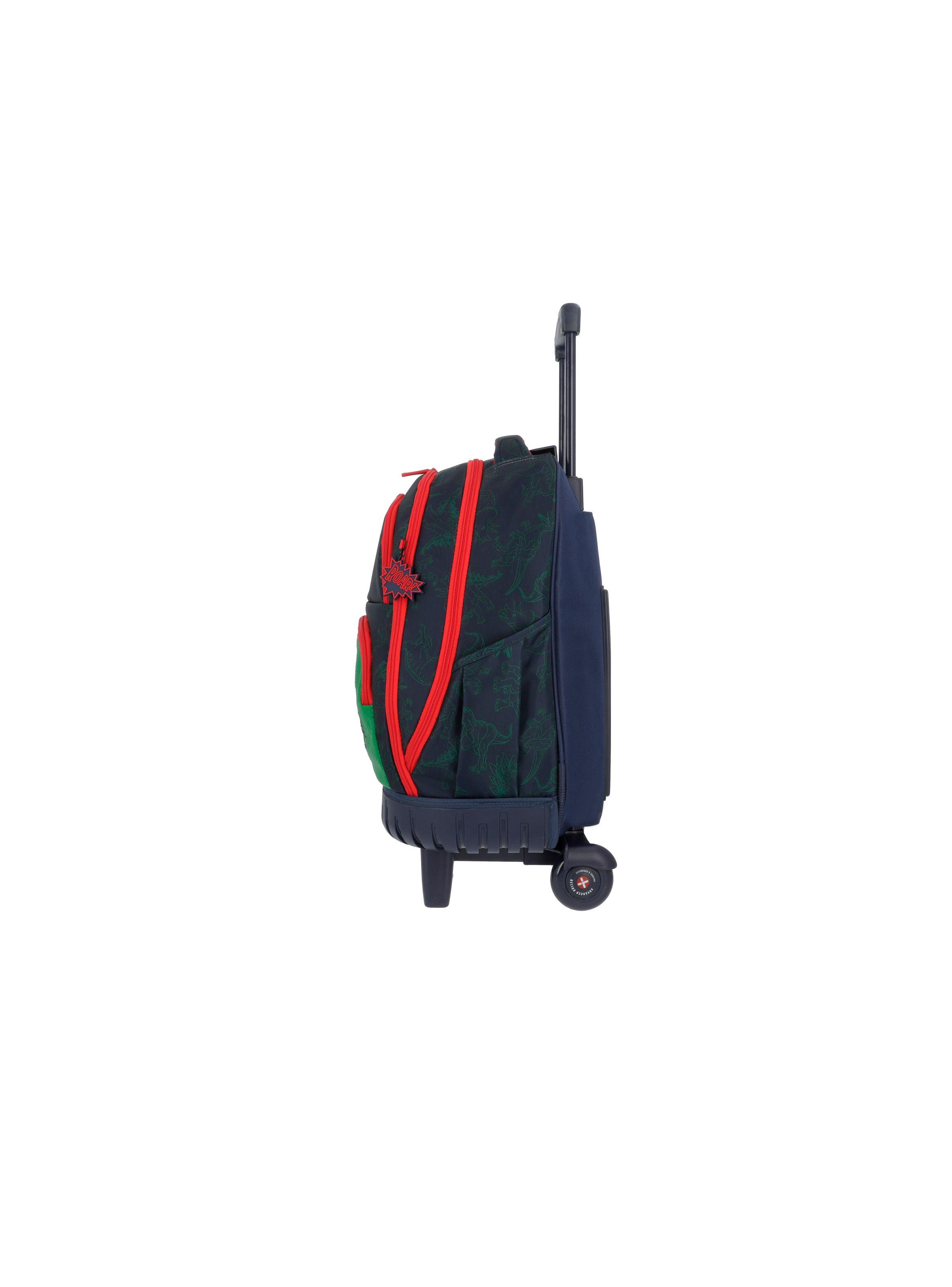 Mochila con ruedas Niño Xtrem Cross 2.0 Dino Azul-4