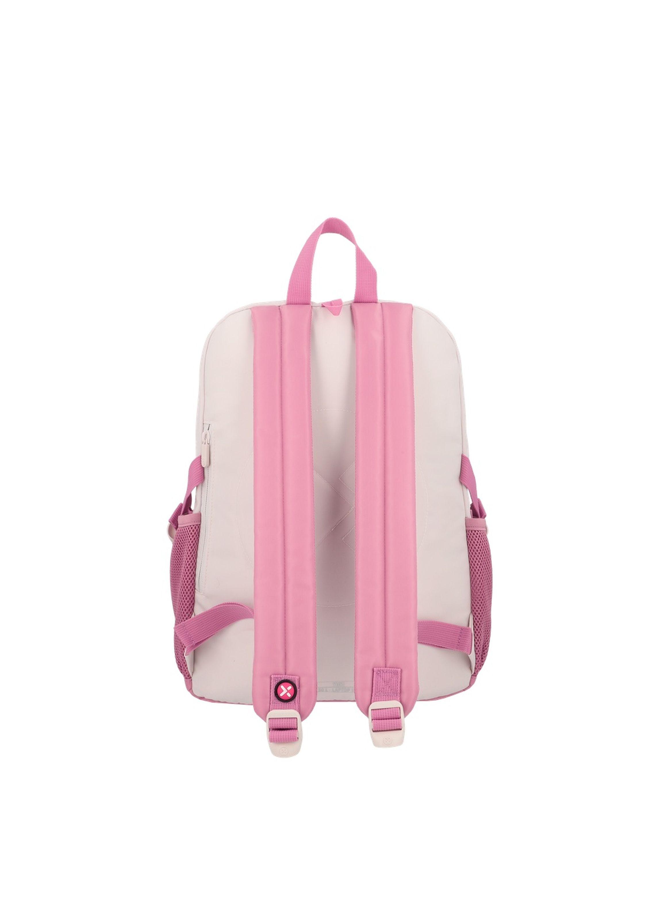 Mochila Notebook Xtrem Yuki 6XT Beige/Rosado 15"-2