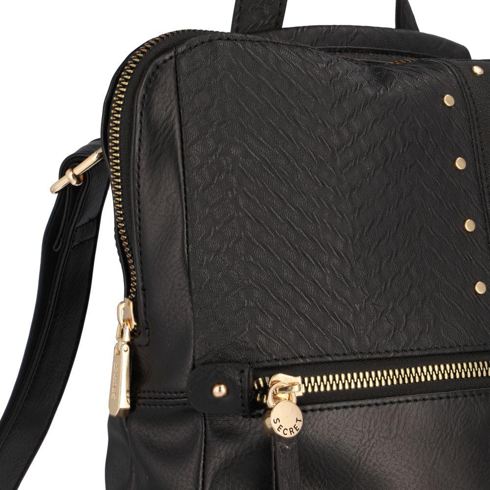 Mochila Suiza Casual Negro Secret-7