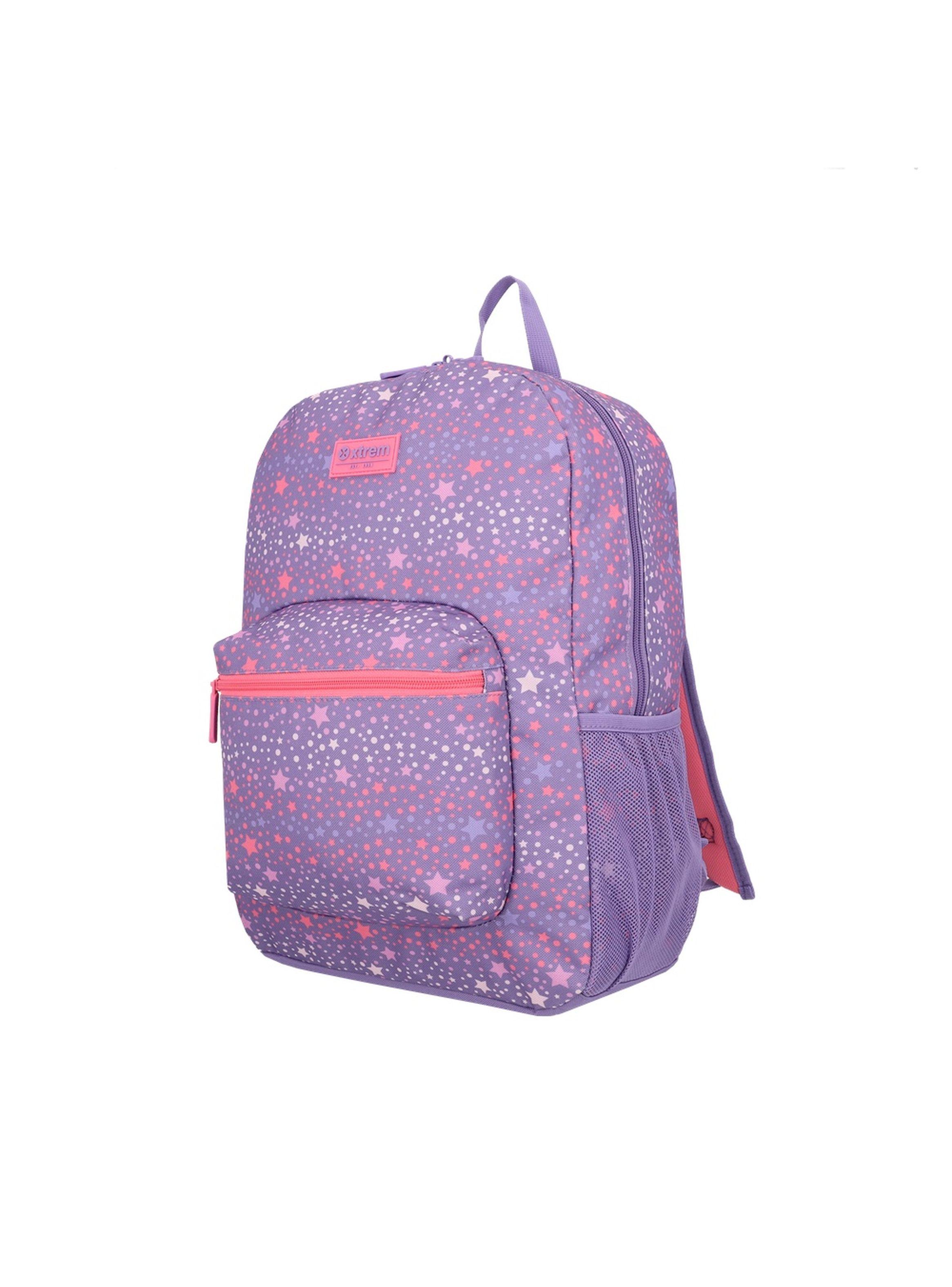 Triple Pack 6XT Mochila Niña Xtrem Estrellas Morado-1