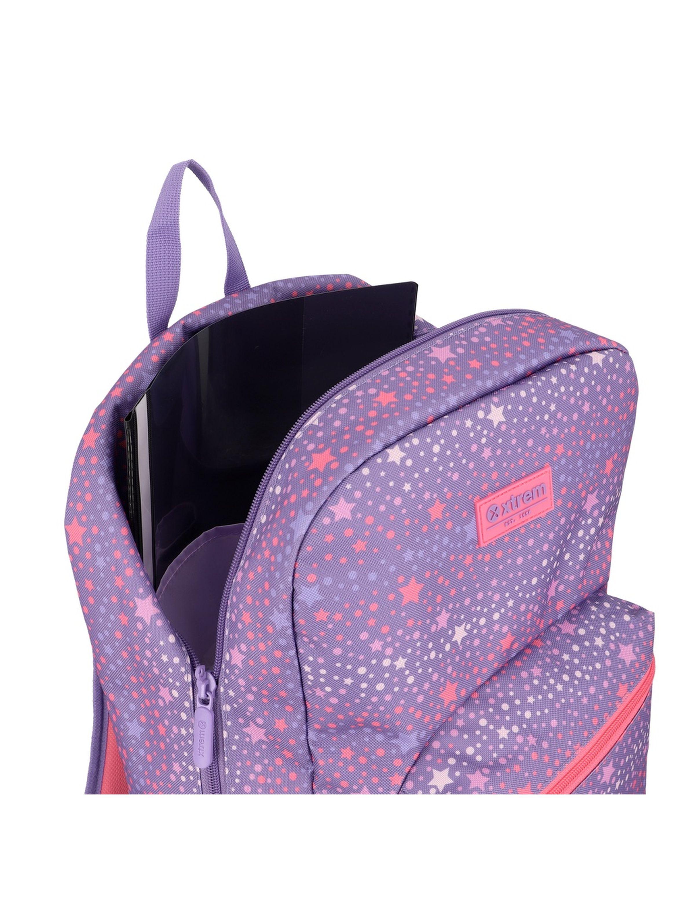 Triple Pack 6XT Mochila Niña Xtrem Estrellas Morado-4