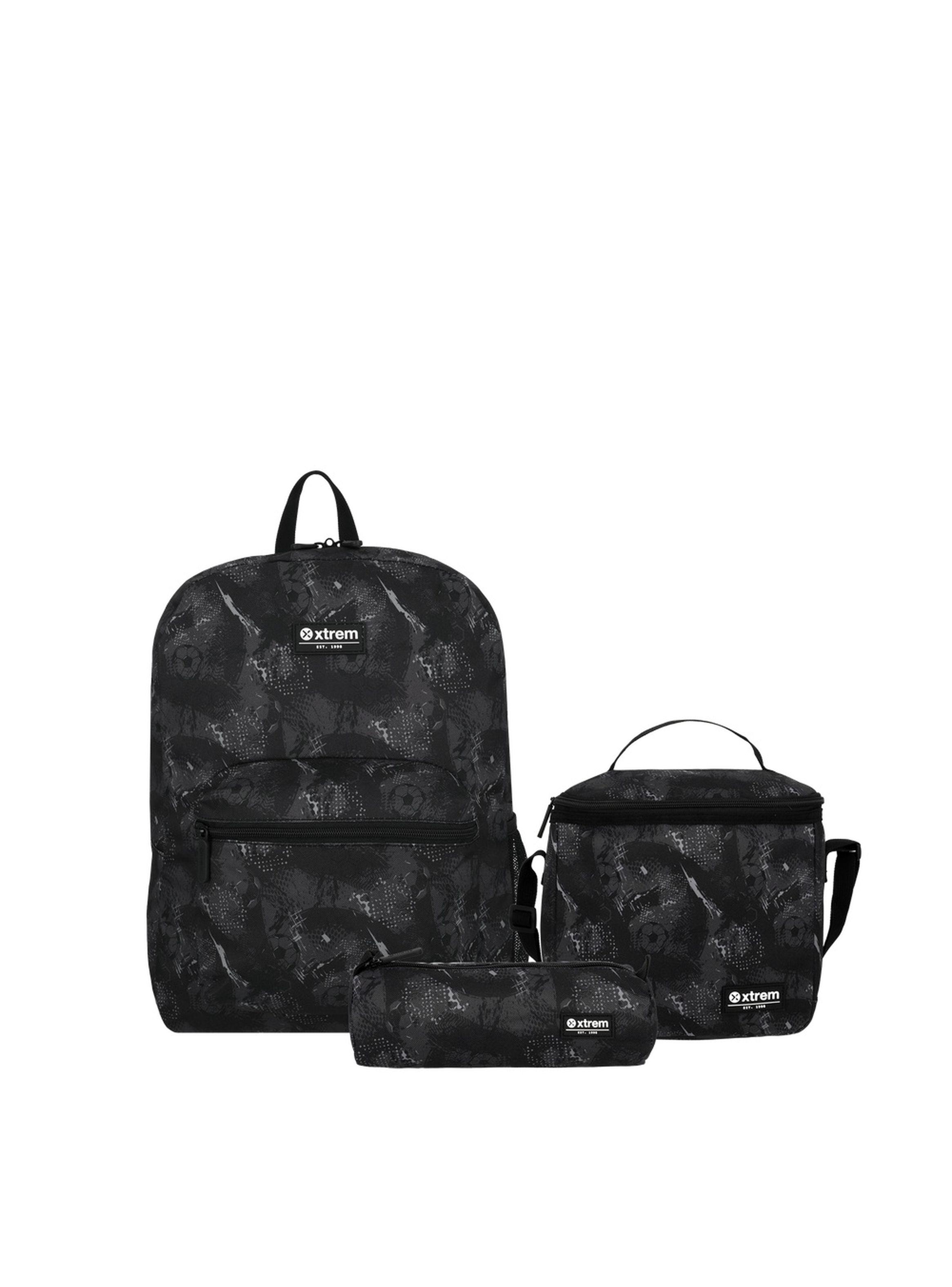Triple Pack 6XT Mochila Niño Xtrem Fútbol Negro-0