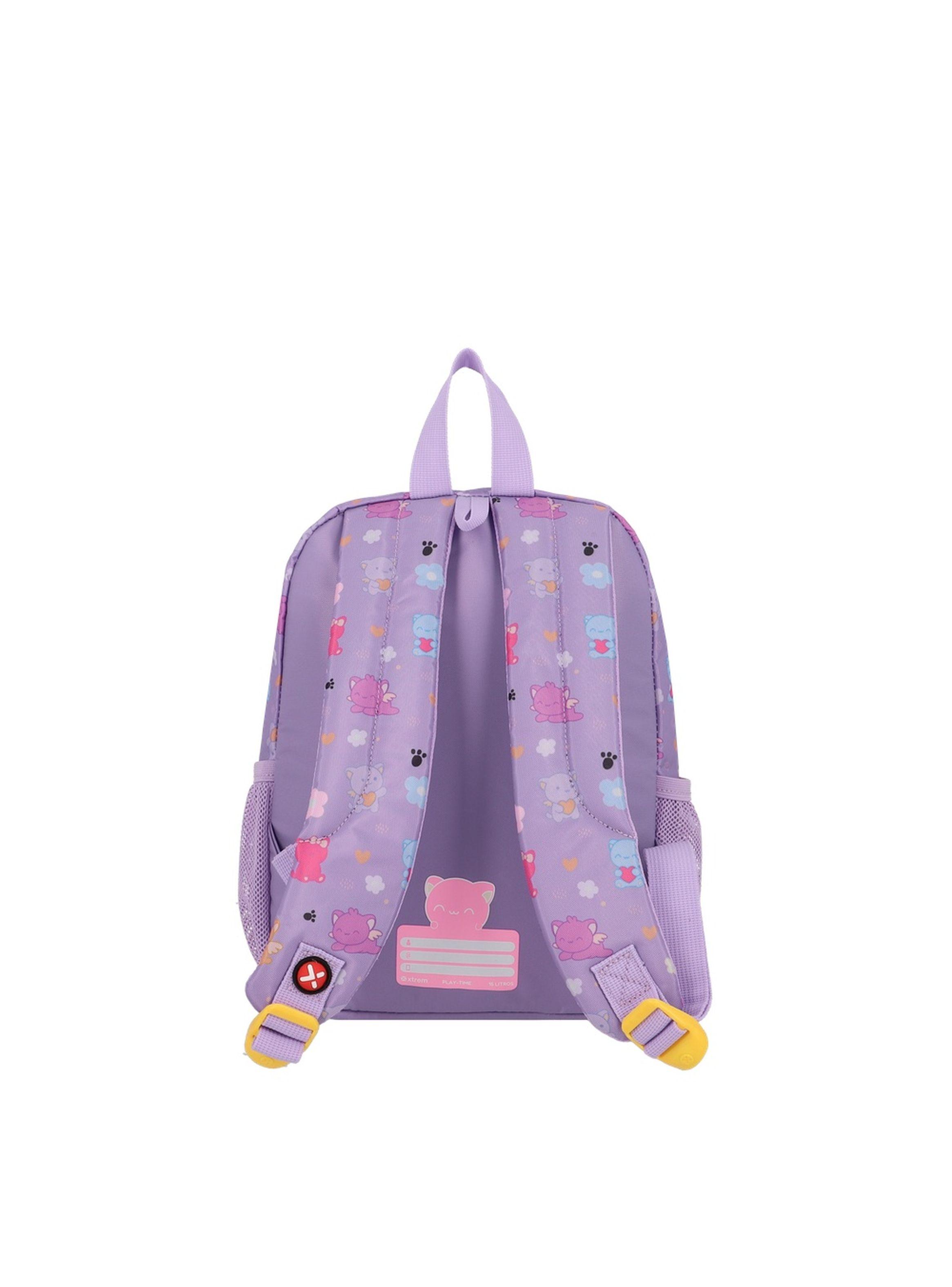 Mochila Xtrem Play-Time 6XT Gato Lila-2