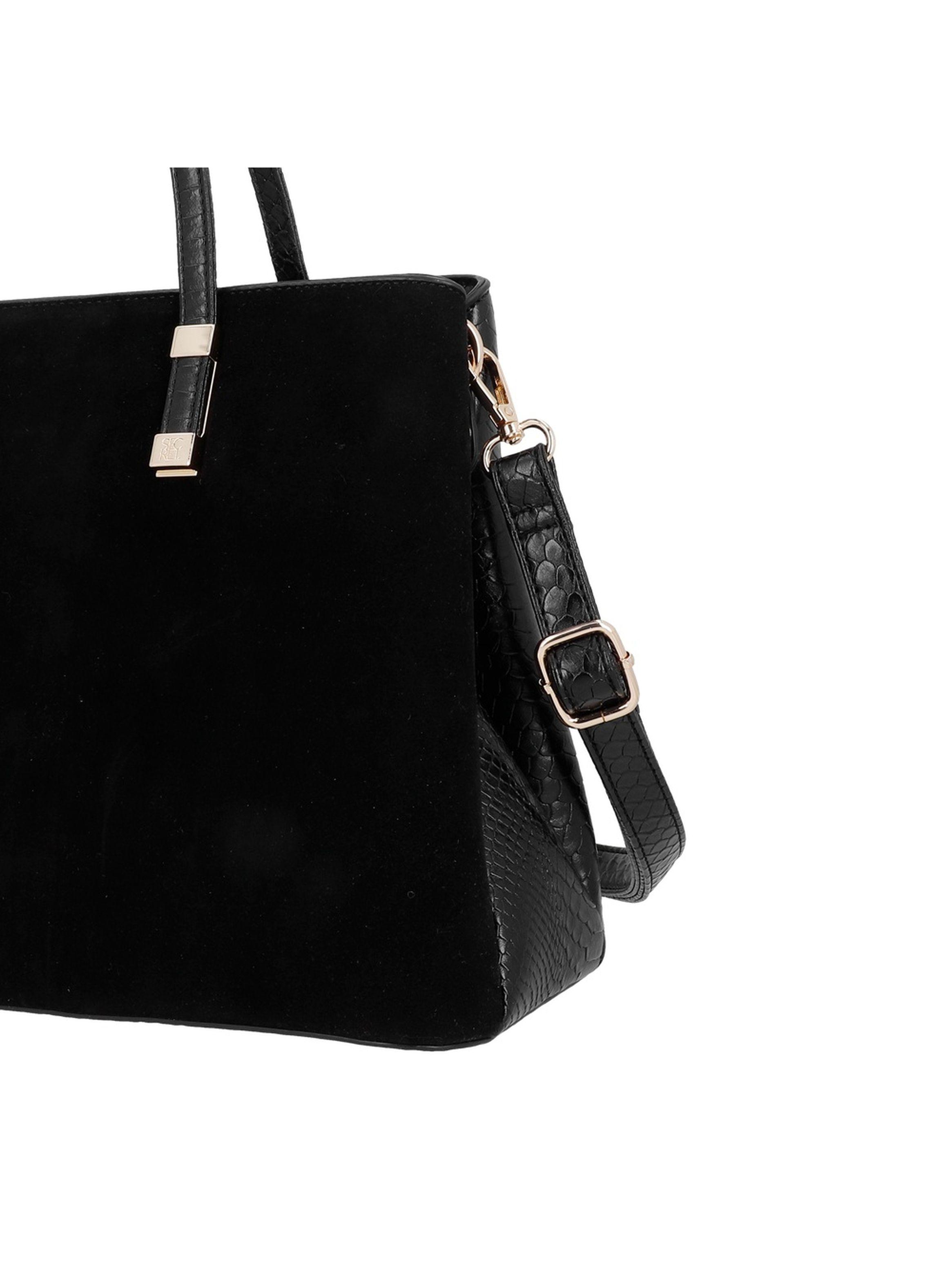 Cartera Tote Secret Zagreb SC7 Mediana Negro-4