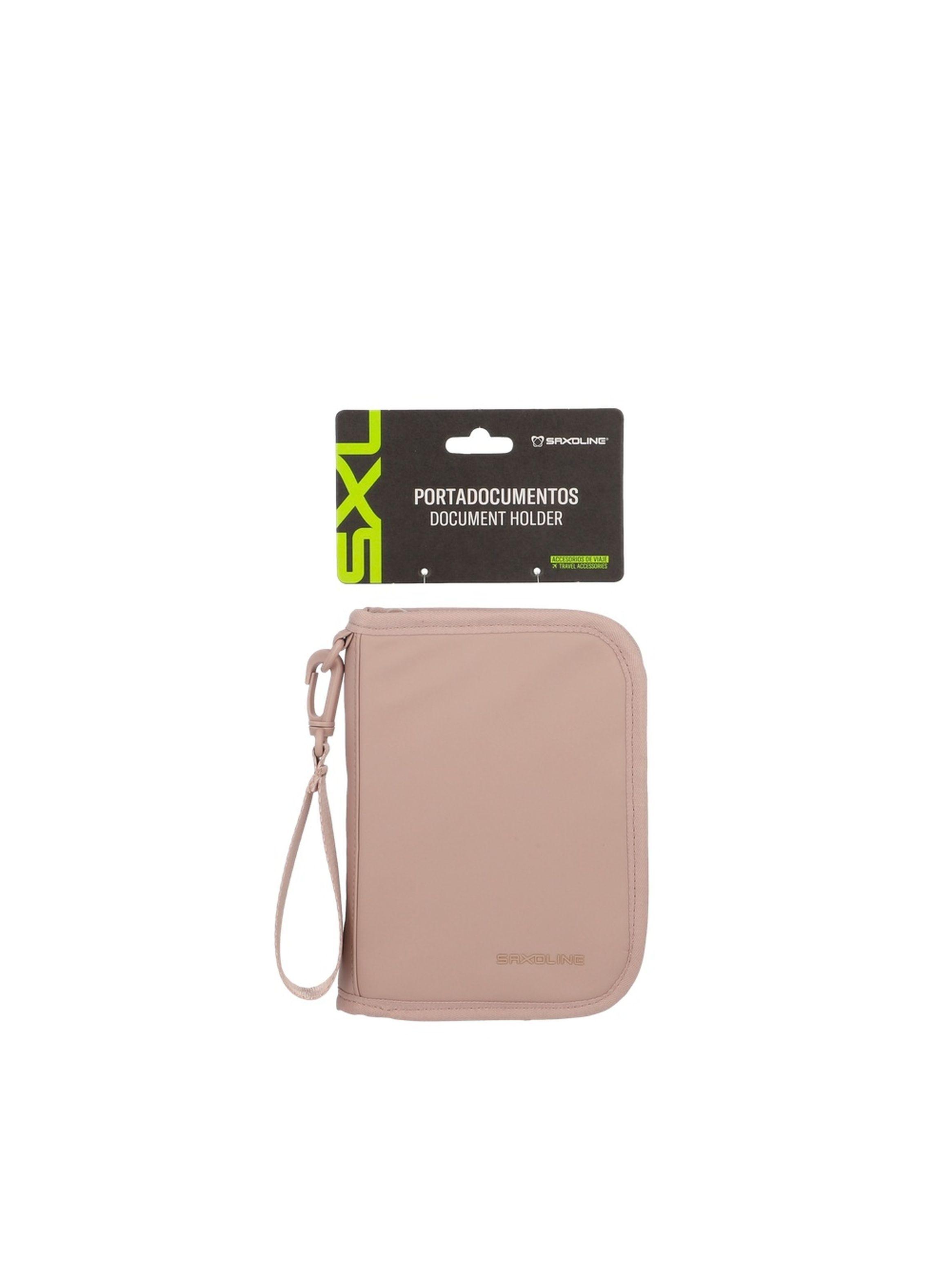 Porta Pasaporte Estuche protector de Viaje Saxoline Rosado-3