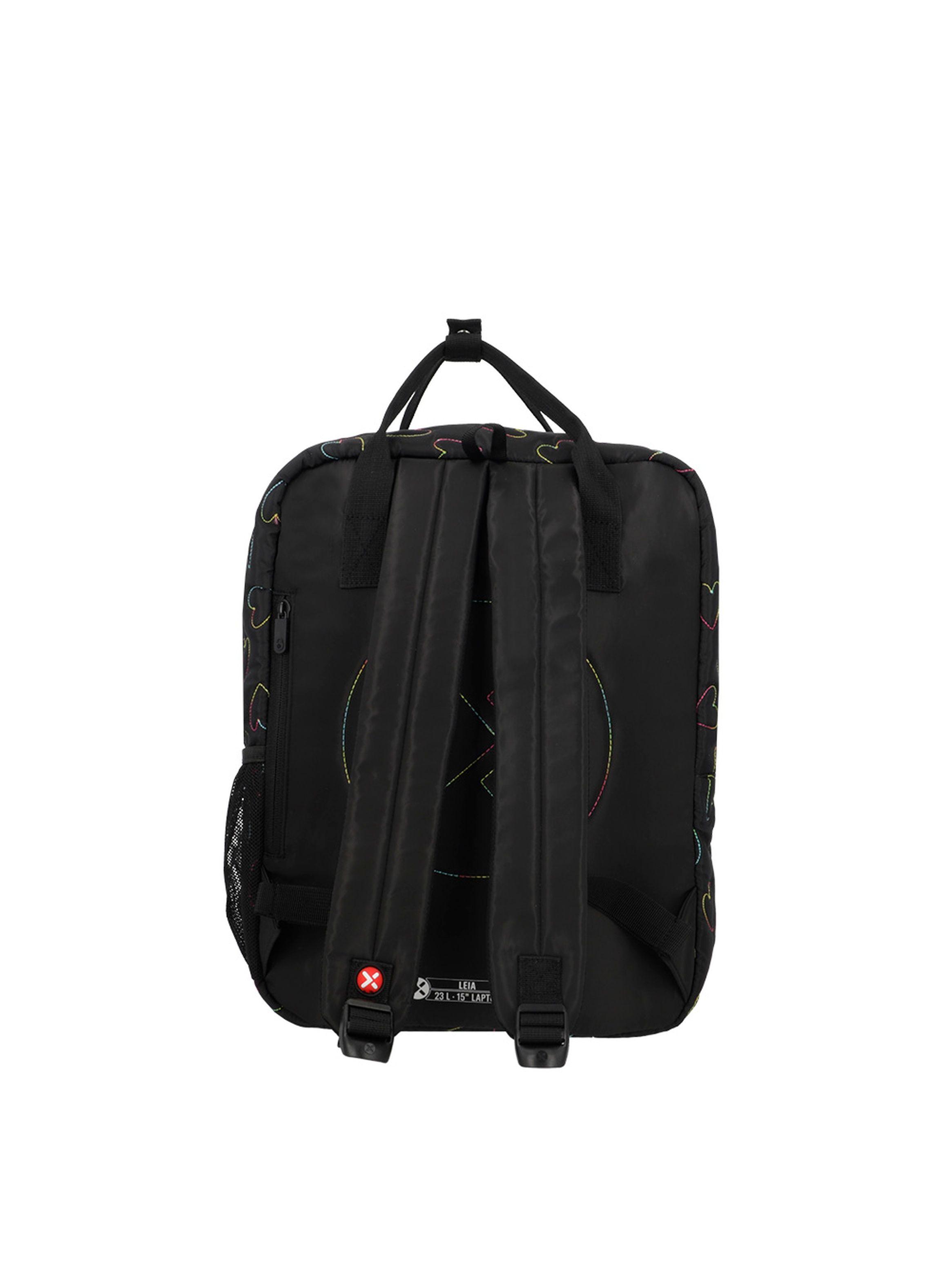 Mochila Notebook Xtrem Leia 5XT Corazones Negro 15"-2