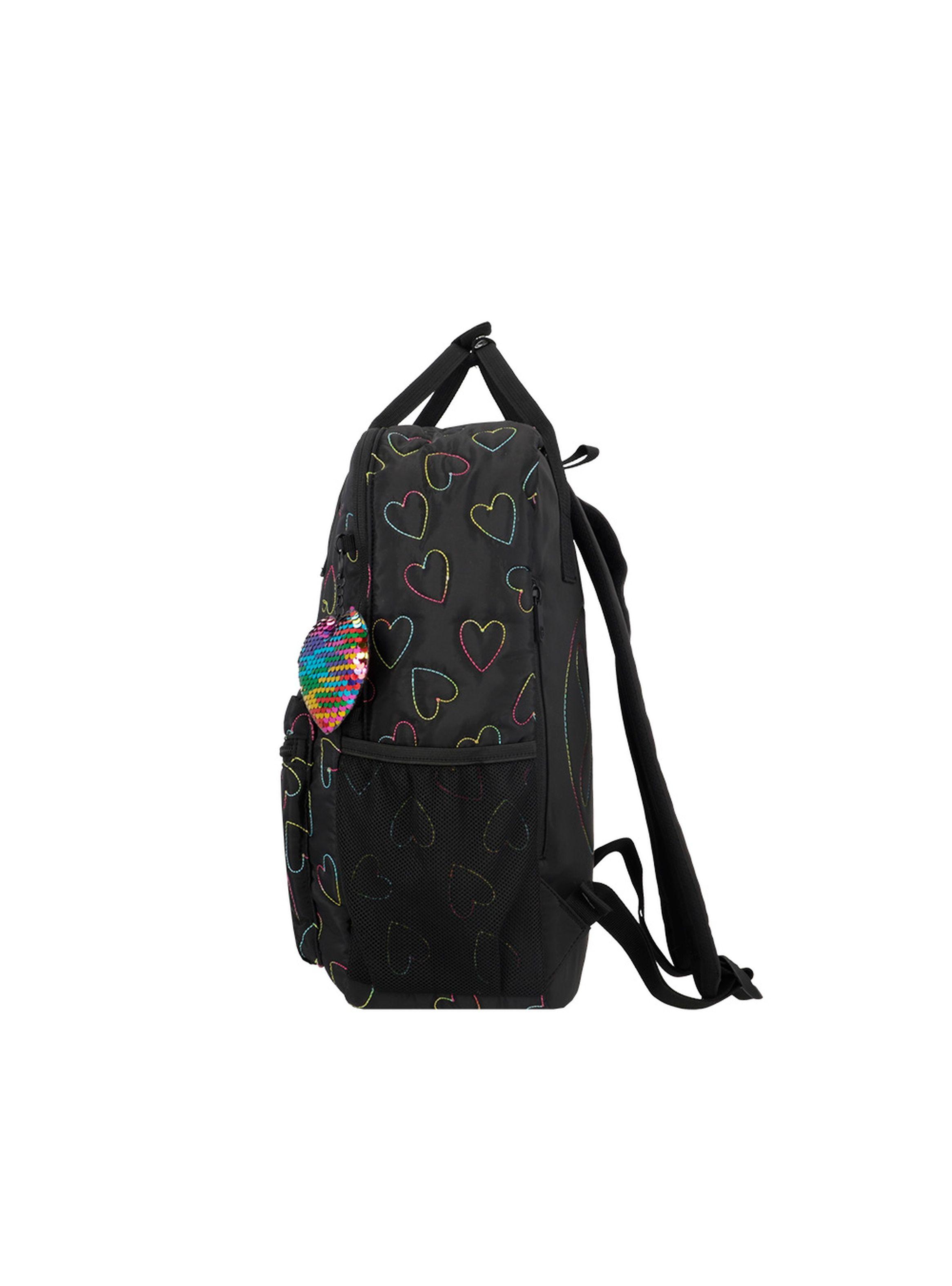 Mochila Notebook Xtrem Leia 5XT Corazones Negro 15"-4