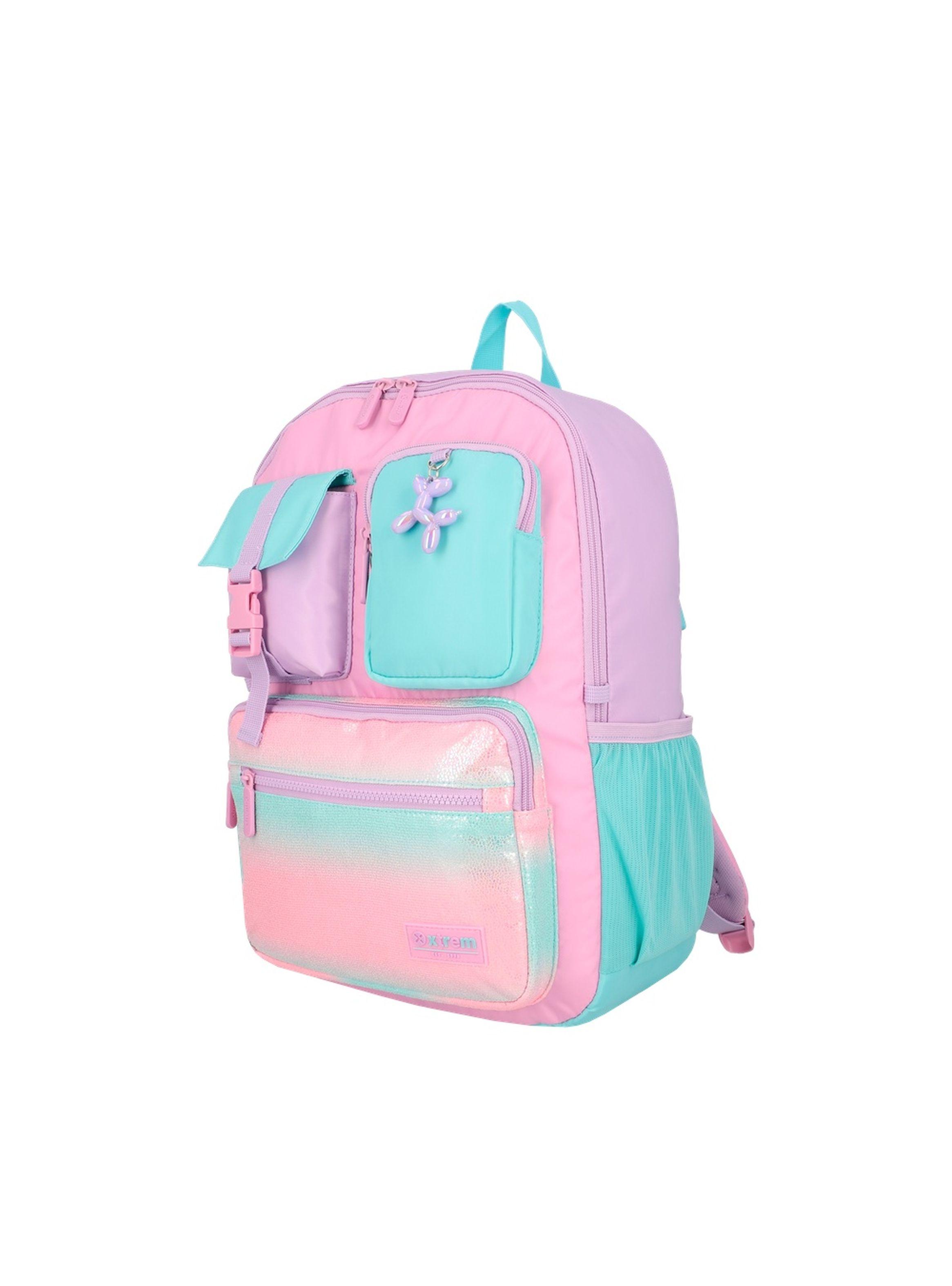 Mochila Notebook Xtrem Cleveland 6XT Rosado/Multicolor 15"-1
