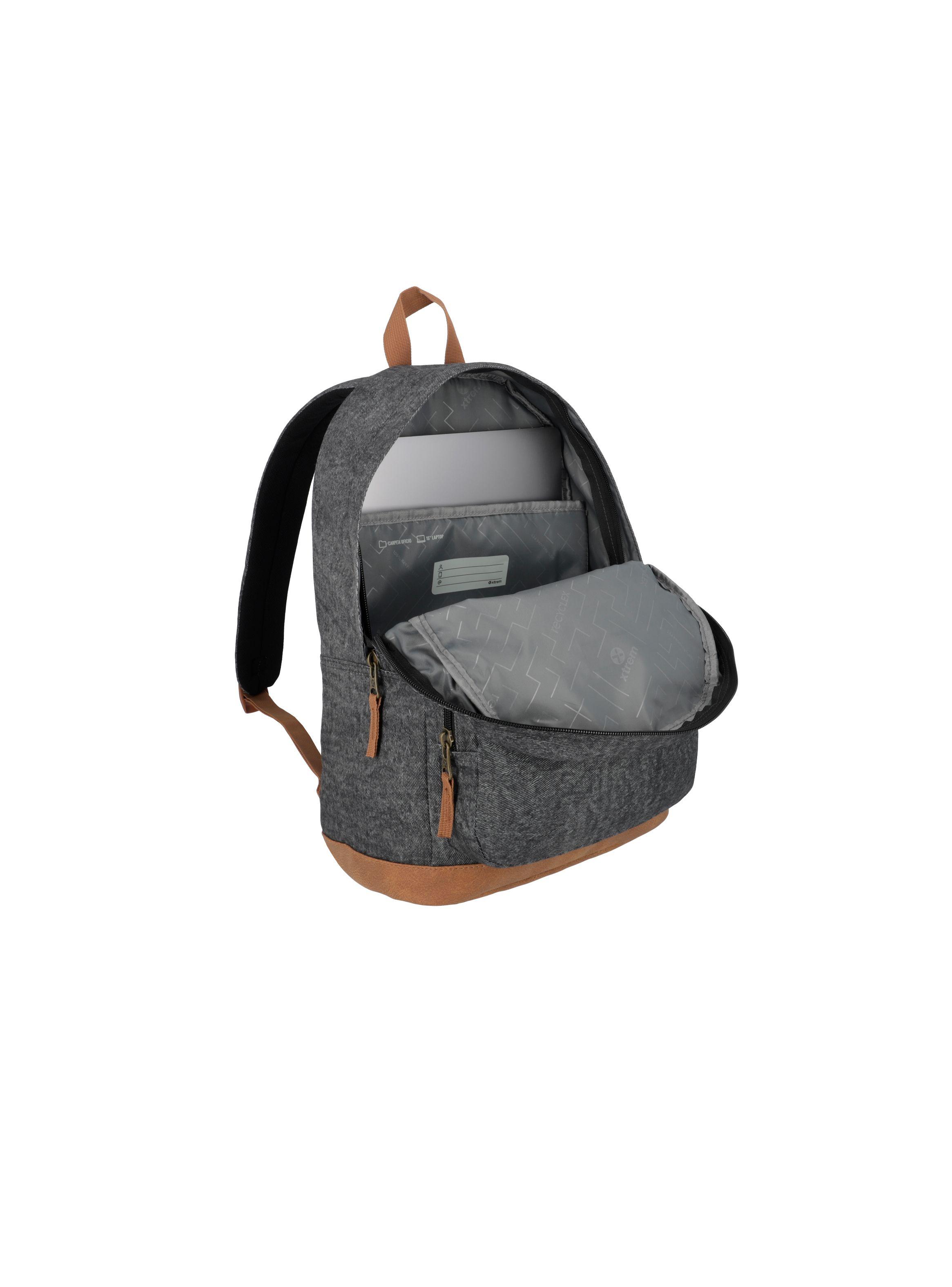 Mochila Notebook Xtrem Pop 4XT Denim Negro 15"-3