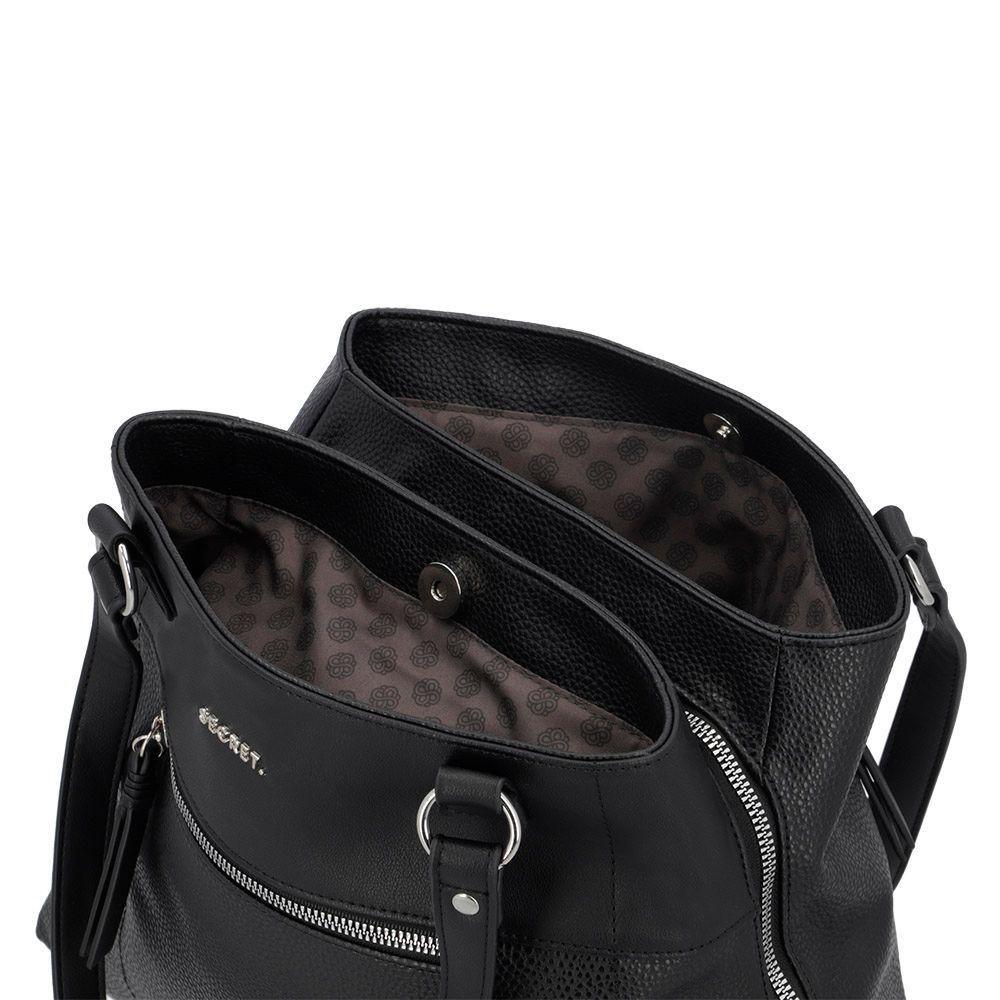 Cartera de hombro Melrose negra L-24