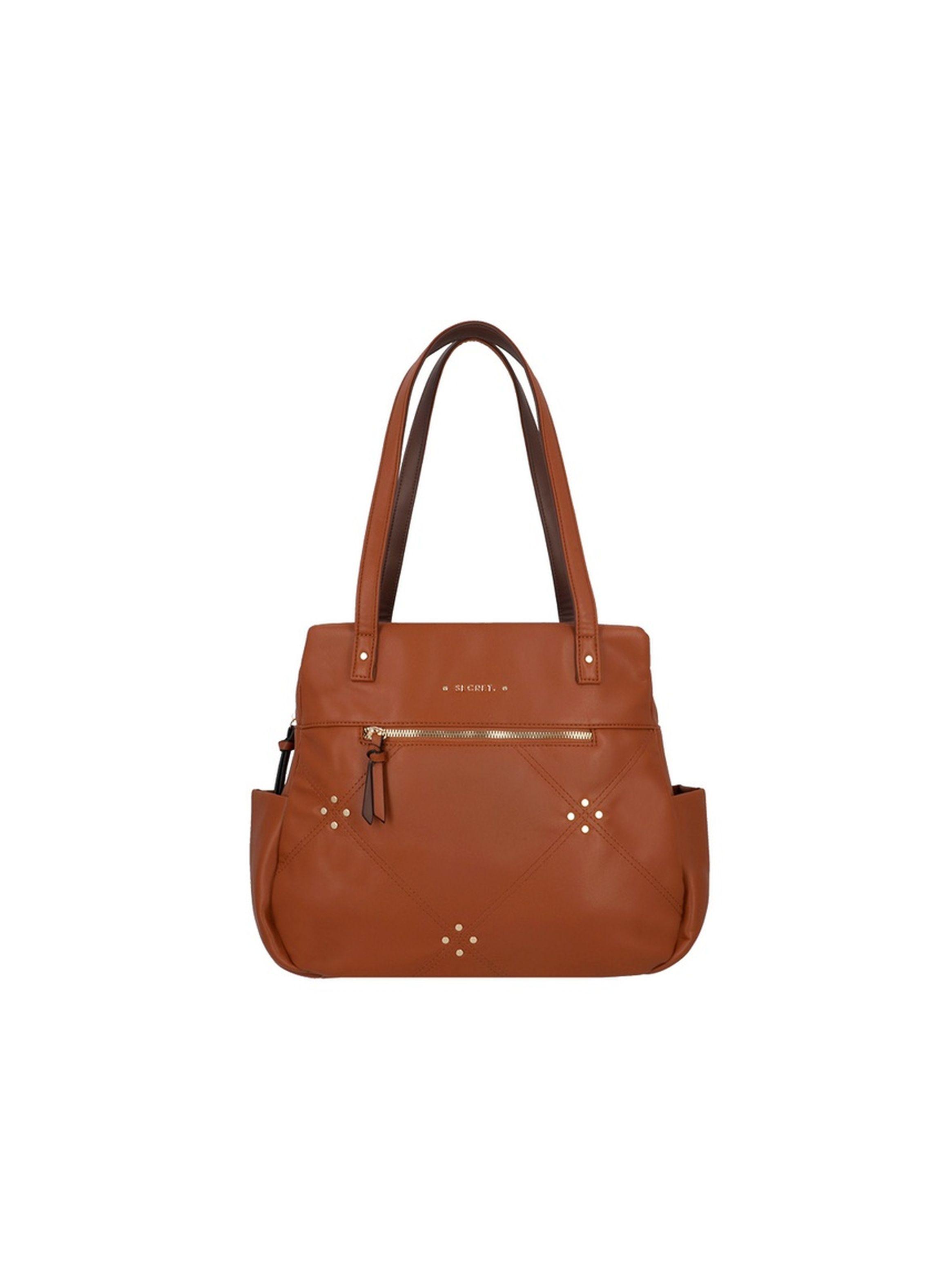 Cartera de hombro Secret Polonia SS25 Café L-0