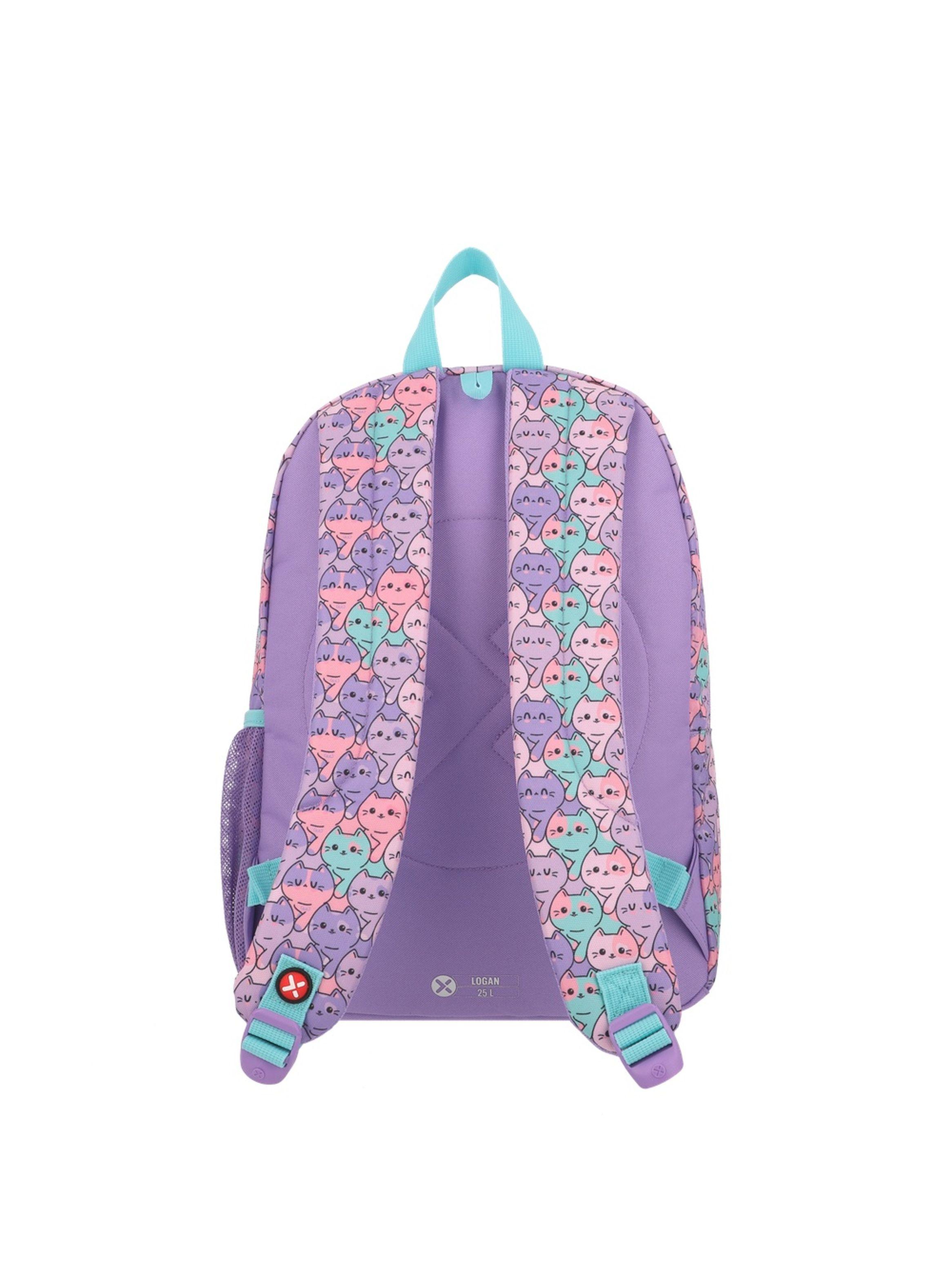 Mochila Xtrem Logan 6XT Gatos Lila-2