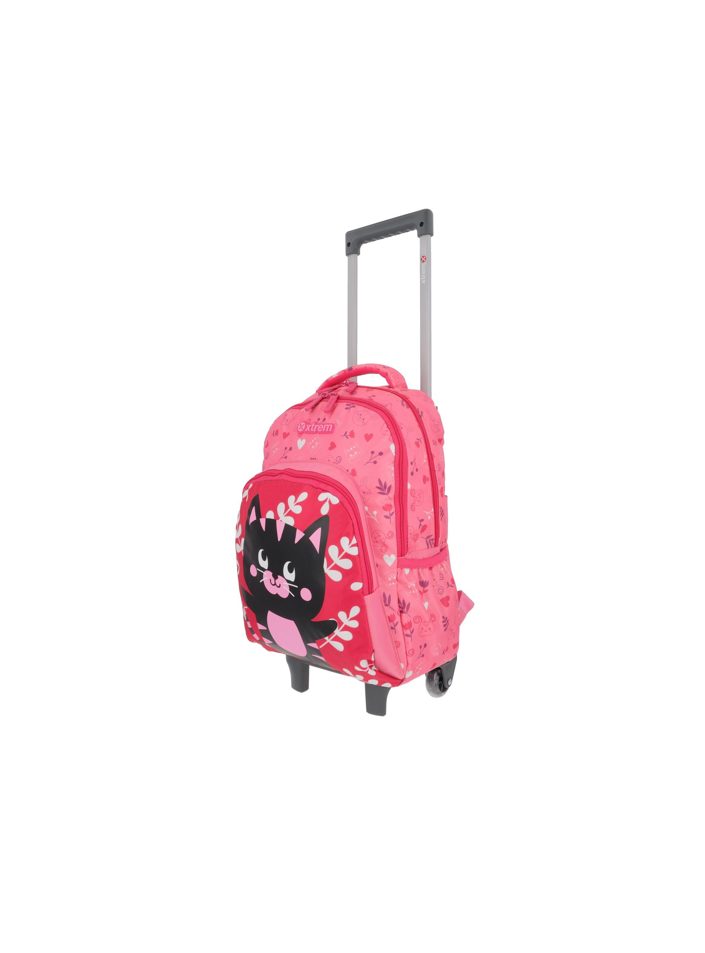 Mochila con ruedas Niña Xtrem Lincoln 4XT Rosado-1